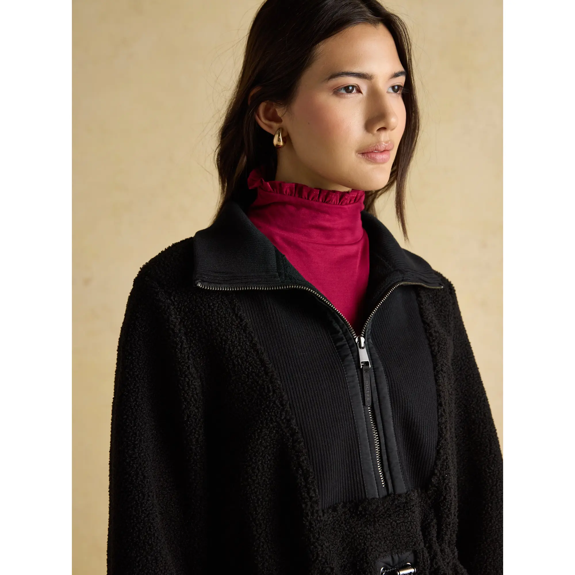 Product image 3 of 15 of Joules Women's Thurleston Quarter Zip Fleece - Black