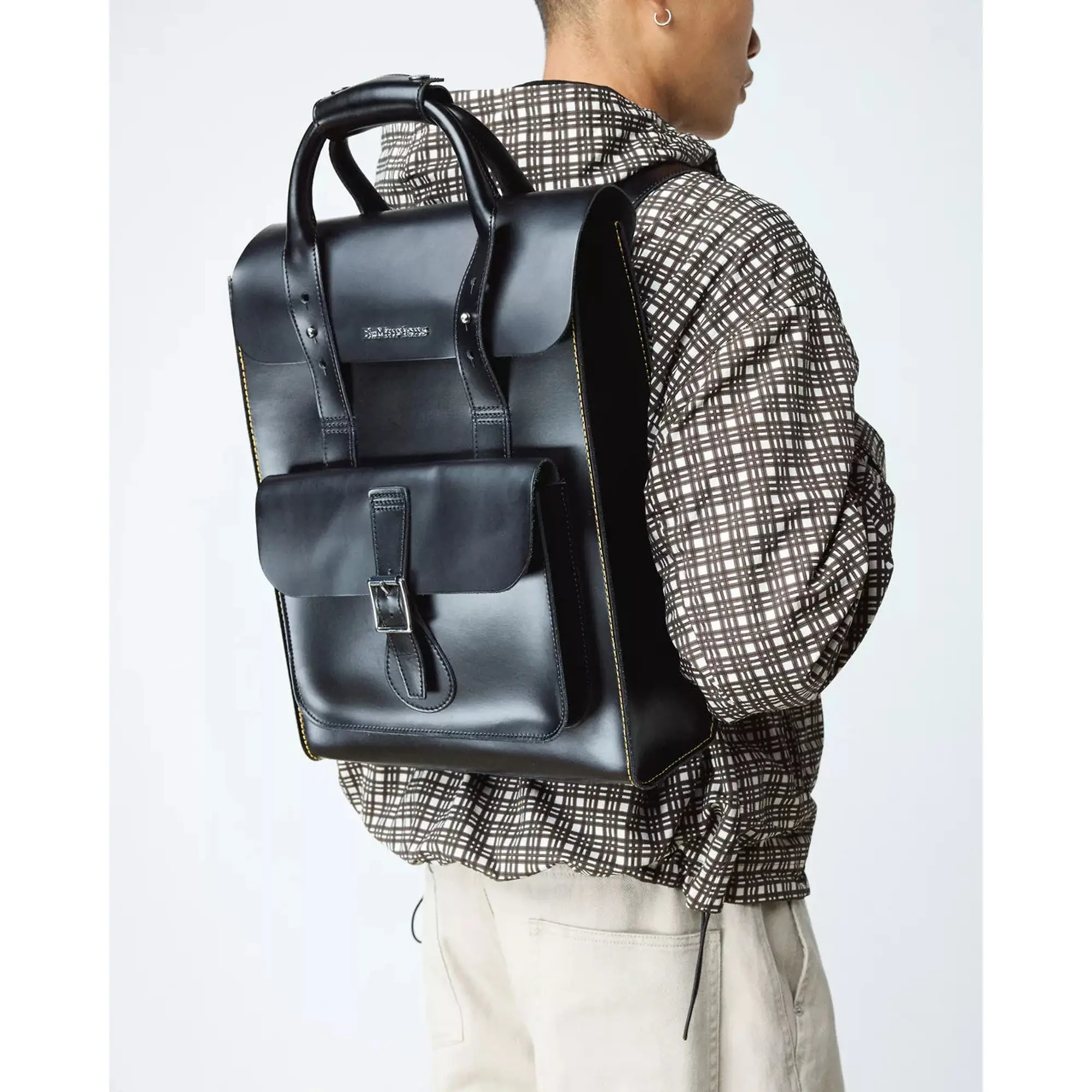 Product image 2 of 10 of Dr Martens Kiev Smooth Leather Laptop Backpack - Black