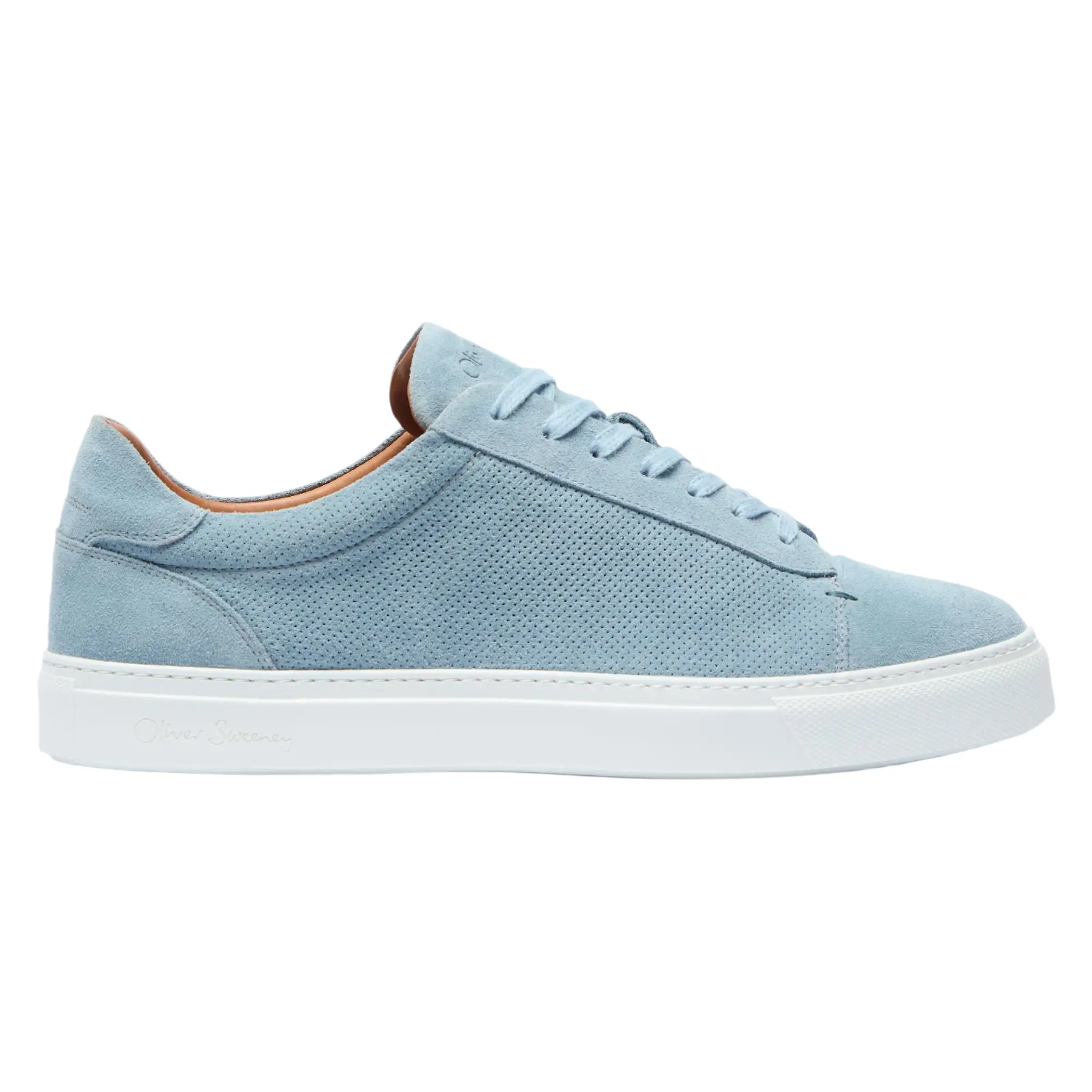 Product image 1 of 6 of Oliver Sweeney Men's Almada Perforated Calf Suede Cupsole Trainers - Blue