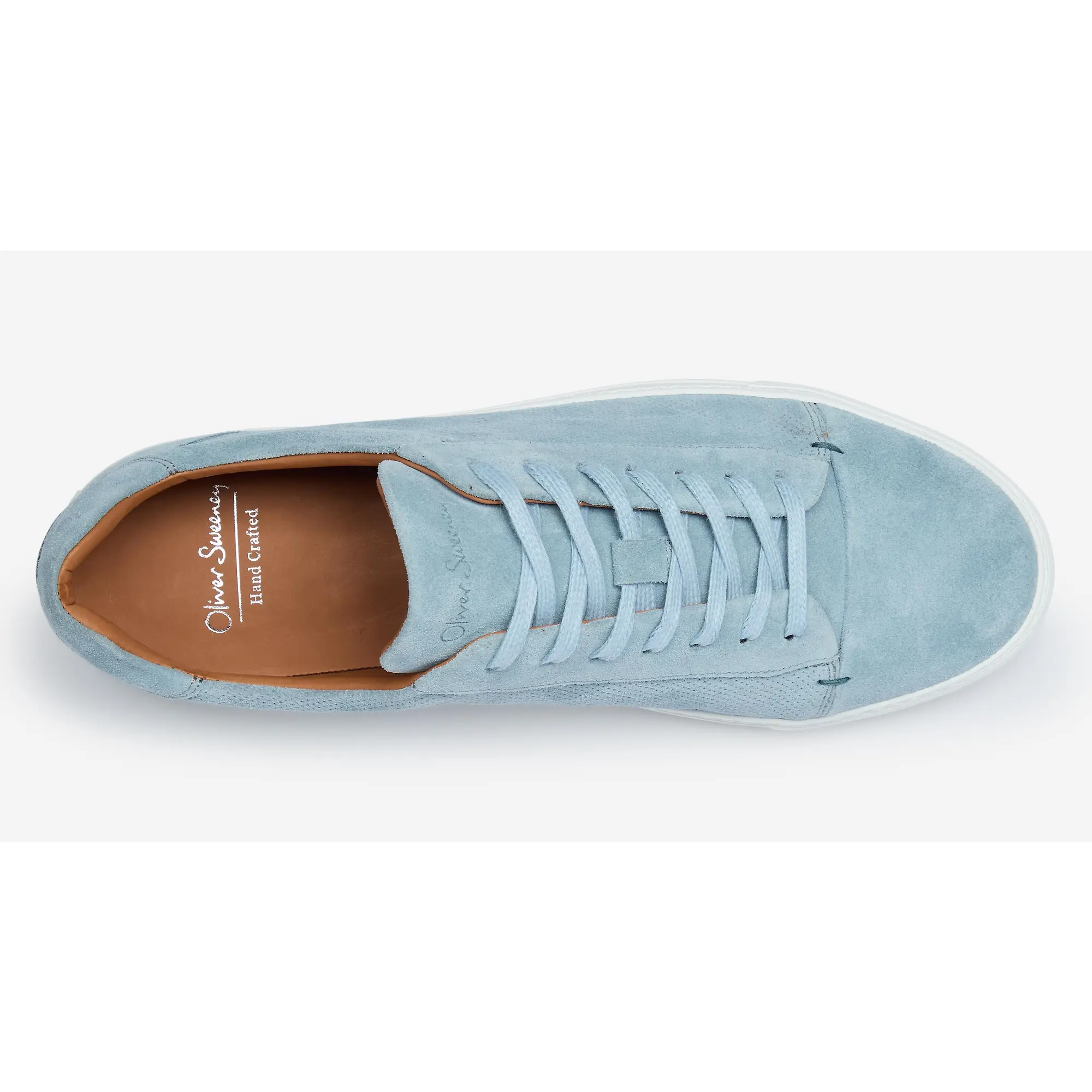Product image 4 of 6 of Oliver Sweeney Men's Almada Perforated Calf Suede Cupsole Trainers - Blue