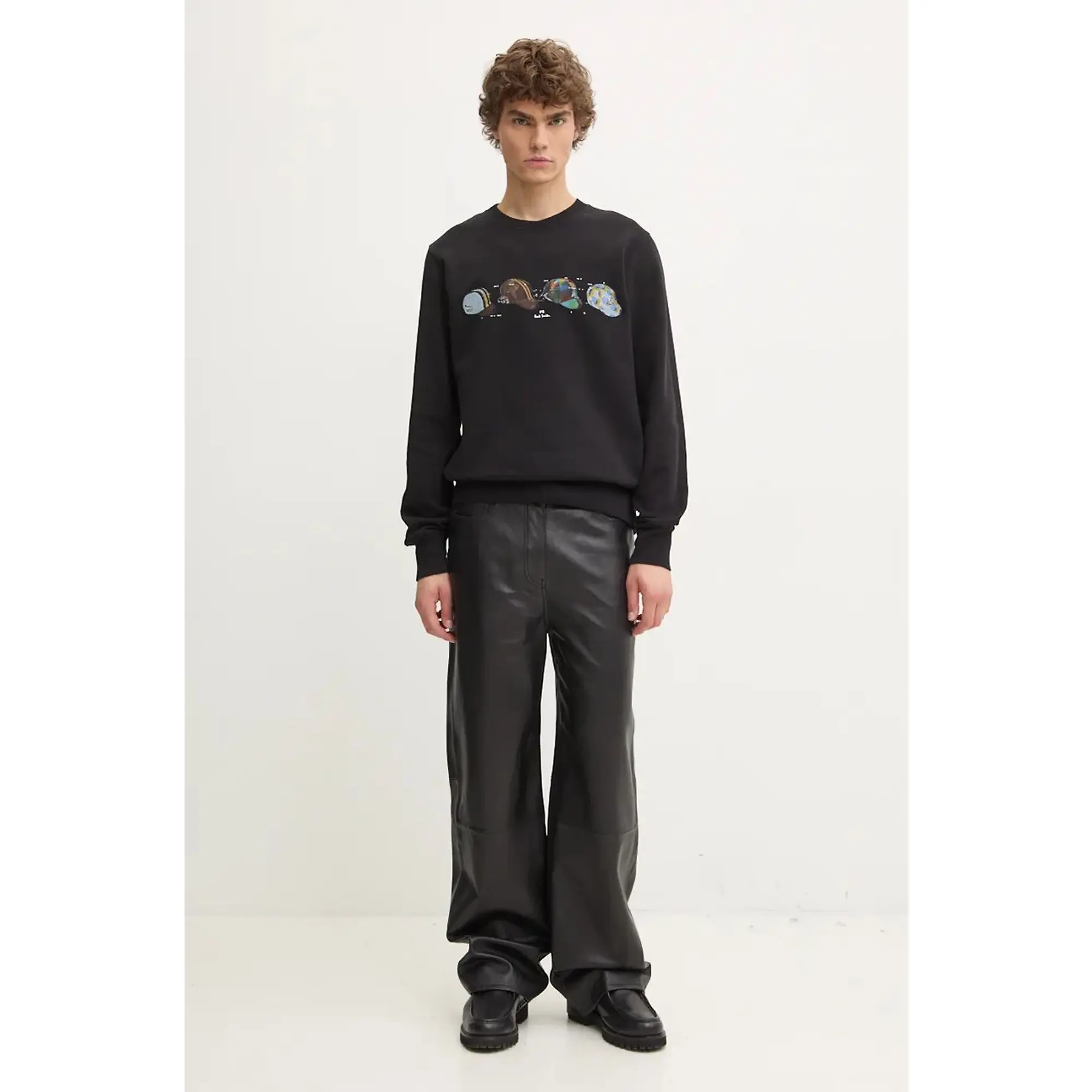 Product image 4 of 8 of Paul Smith Men's Cycling Caps Sweatshirt - Black
