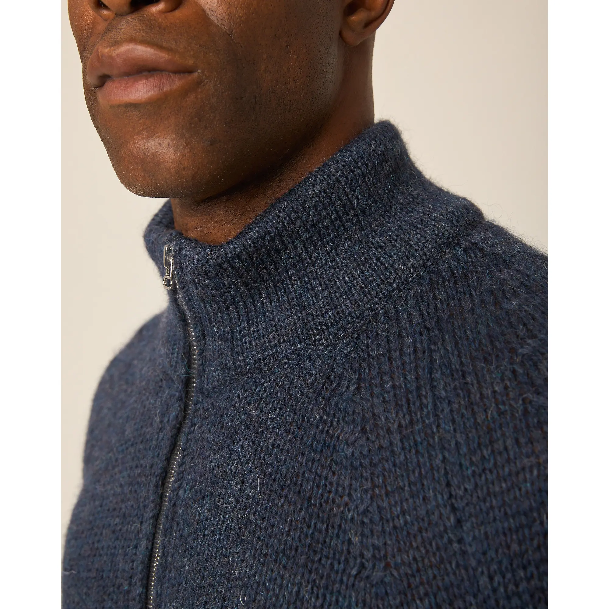 Product image 4 of 8 of Peregrine Men's Bristol Zip Neck Jumper - Marine