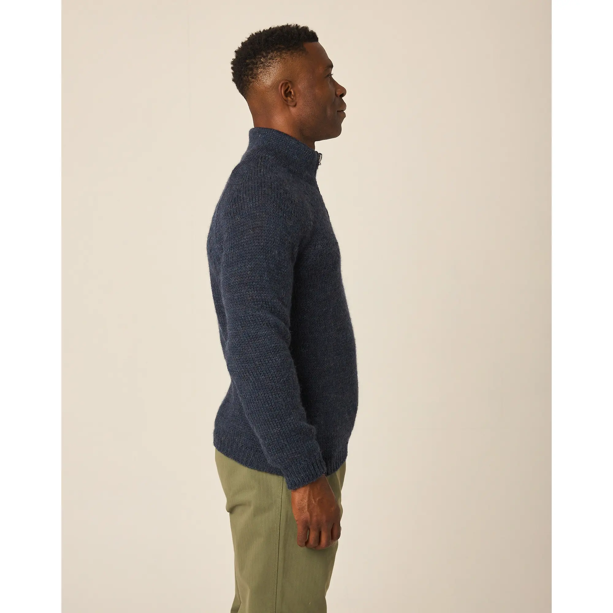Product image 6 of 8 of Peregrine Men's Bristol Zip Neck Jumper - Marine