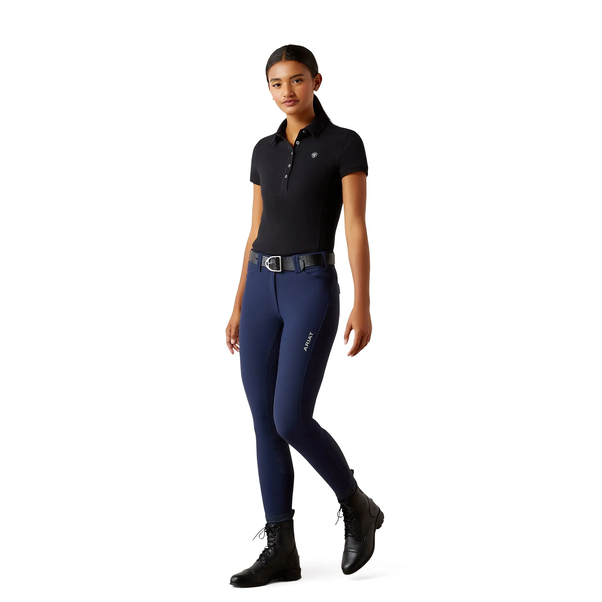 Product image 3 of 4 of Ariat Women's Prix 3.0 Polo Shirt - Black