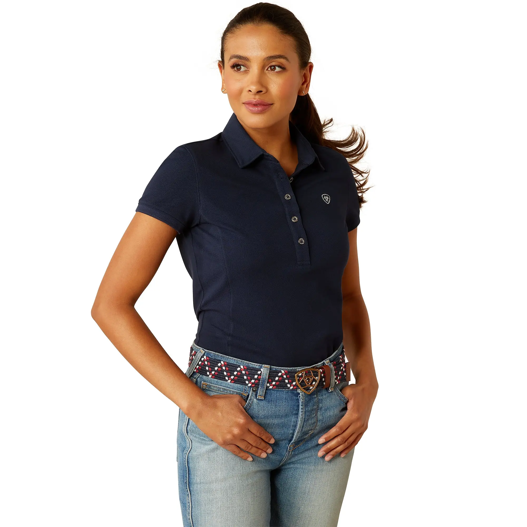 Product image 1 of 4 of Ariat Women's Prix 3.0 Polo Shirt - Navy