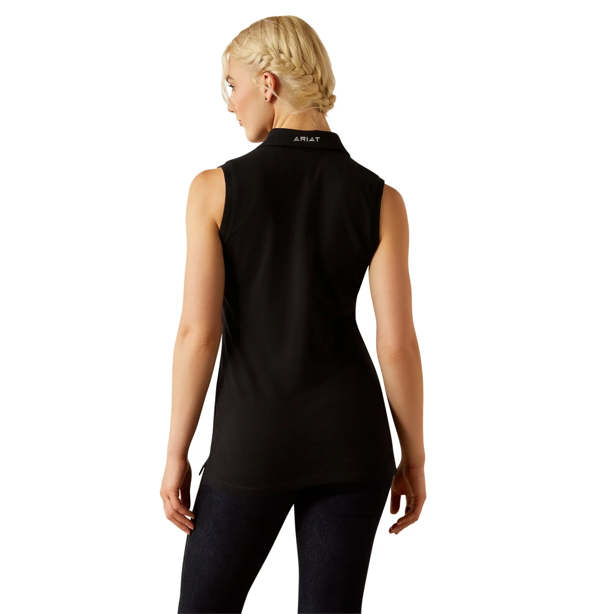 Product image 2 of 4 of Ariat Women's Prix 3.0 Sleeveless Polo Shirt - Black