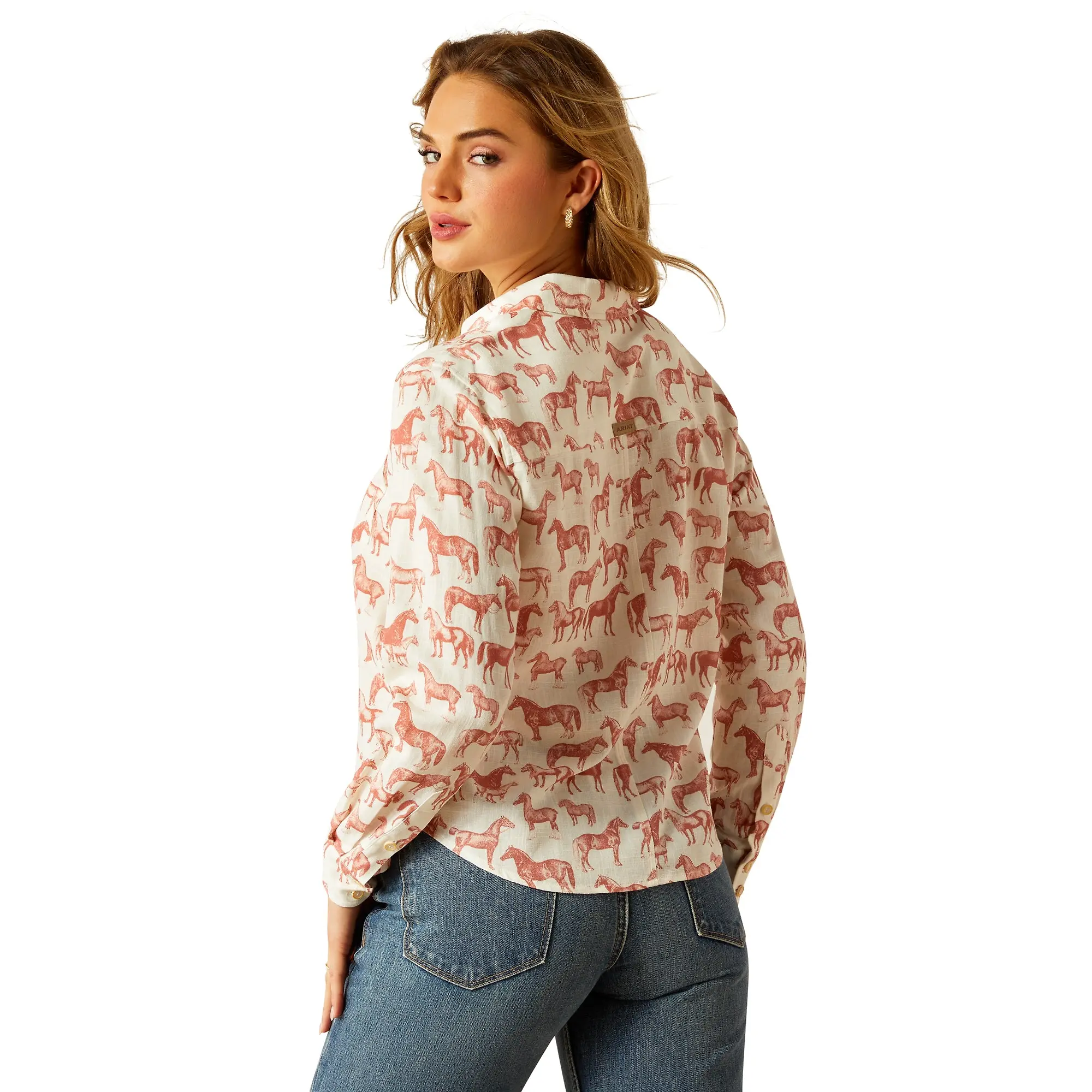 Product image 2 of 5 of Ariat Women's Rudford Long Sleeve Shirt - Blushing Horse