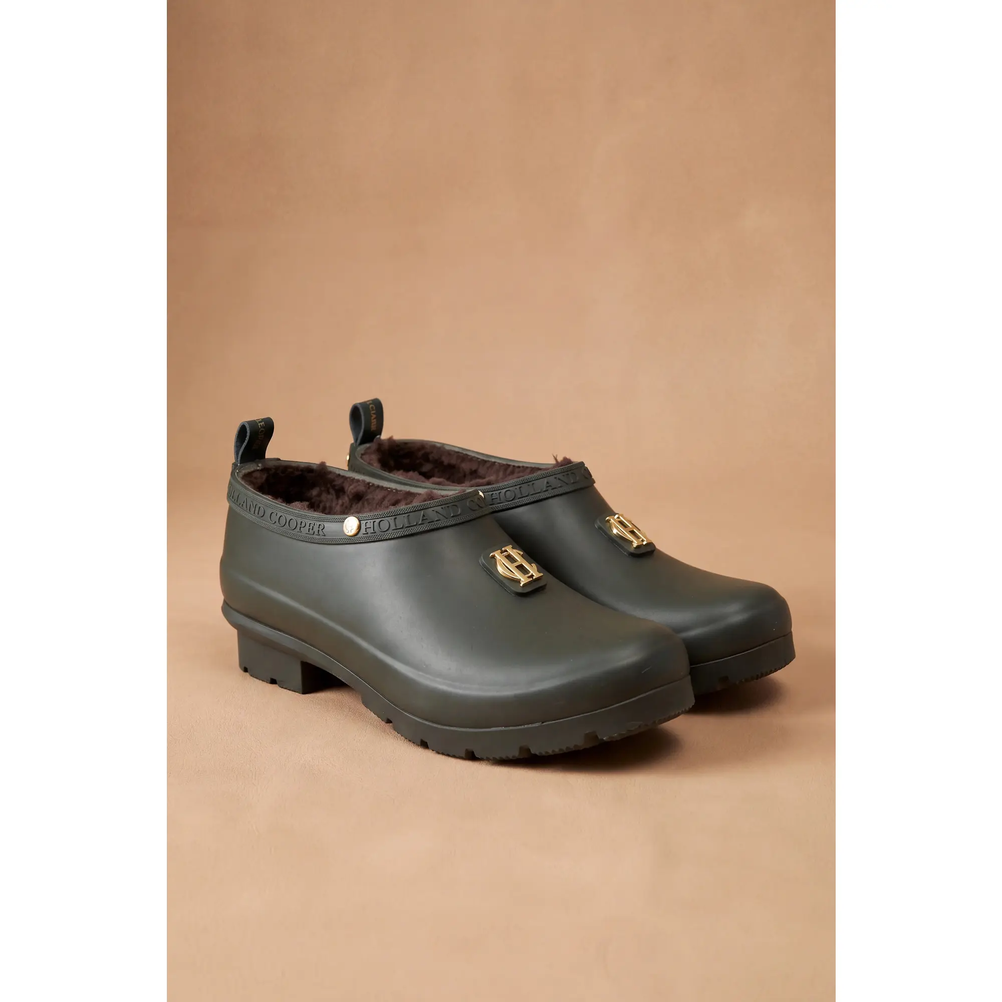 Product image 2 of 9 of Holland Cooper Women's Sherpa Lined Gardening Loafers - Dark Pine