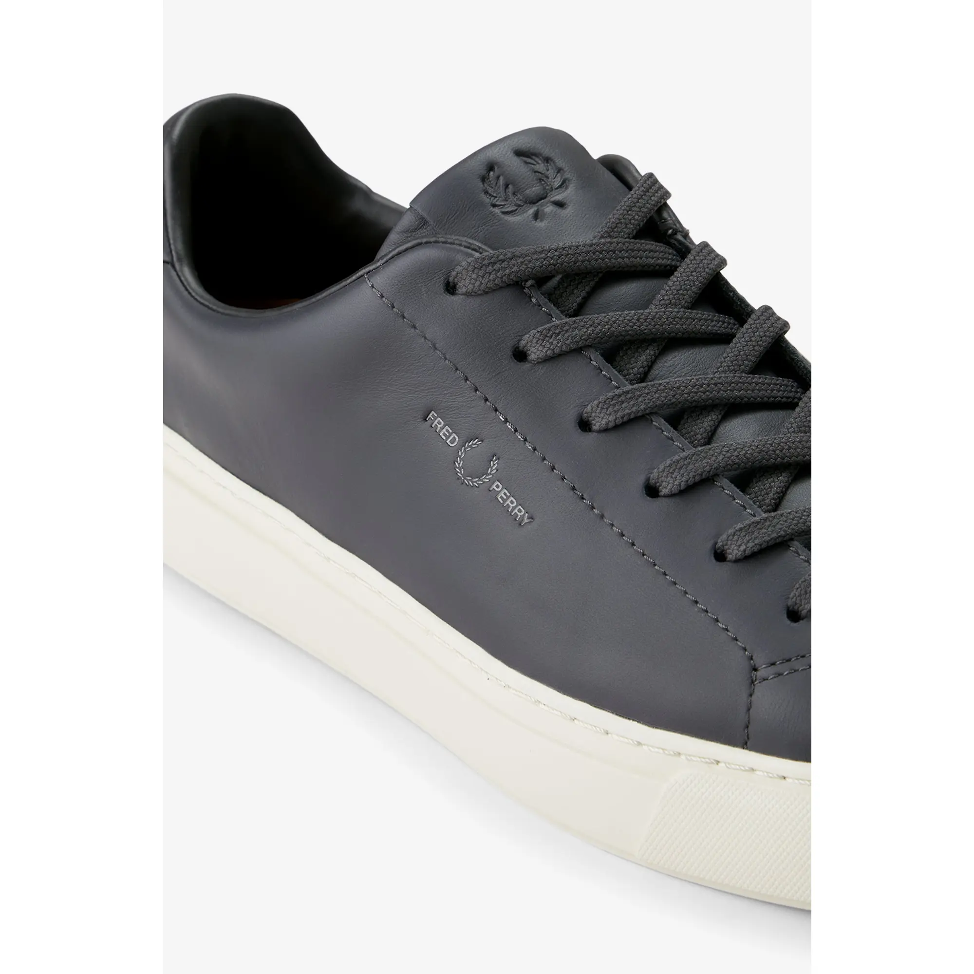 Product image 2 of 6 of Fred Perry Men's B71 Leather Trainers - Anchor Grey