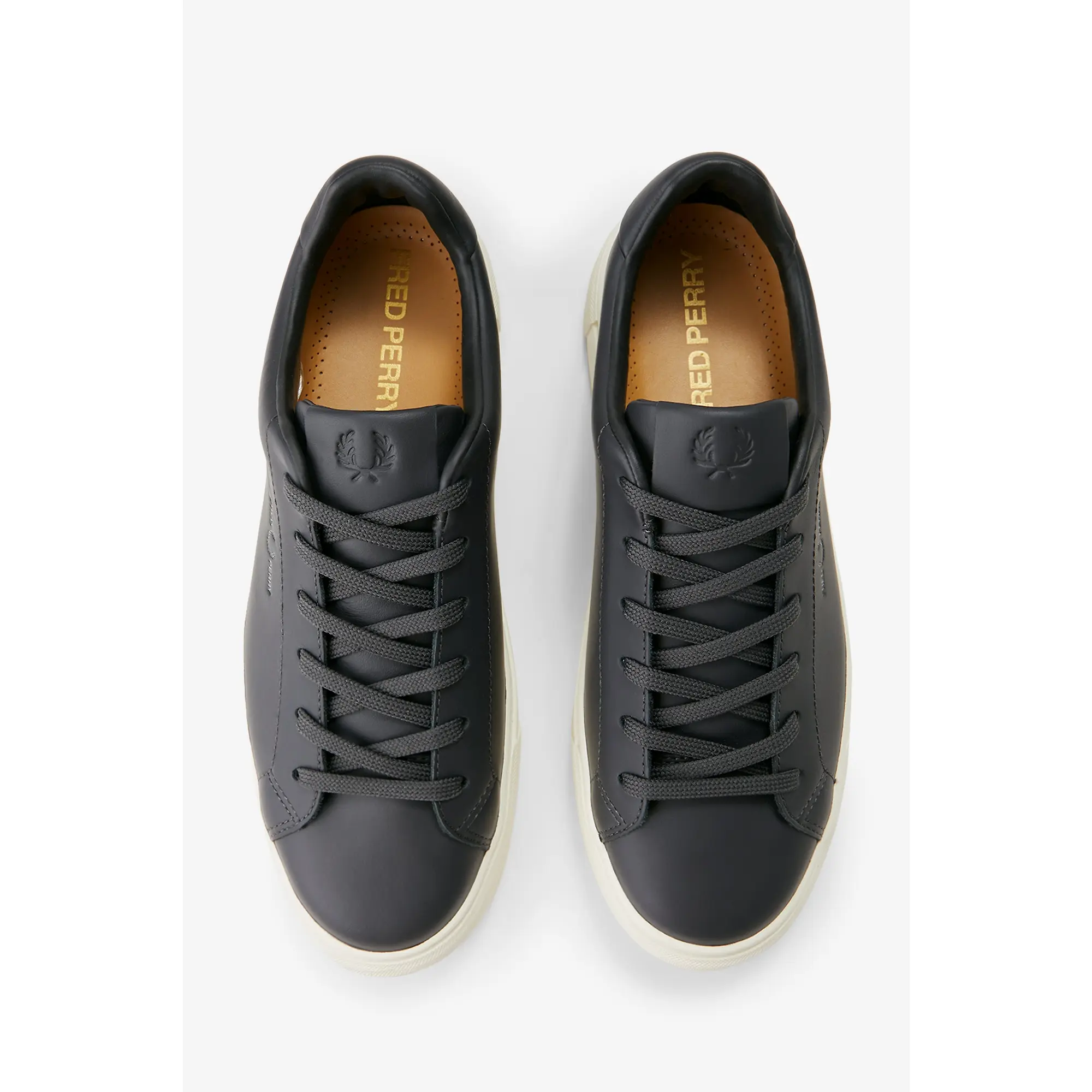 Product image 6 of 6 of Fred Perry Men's B71 Leather Trainers - Anchor Grey