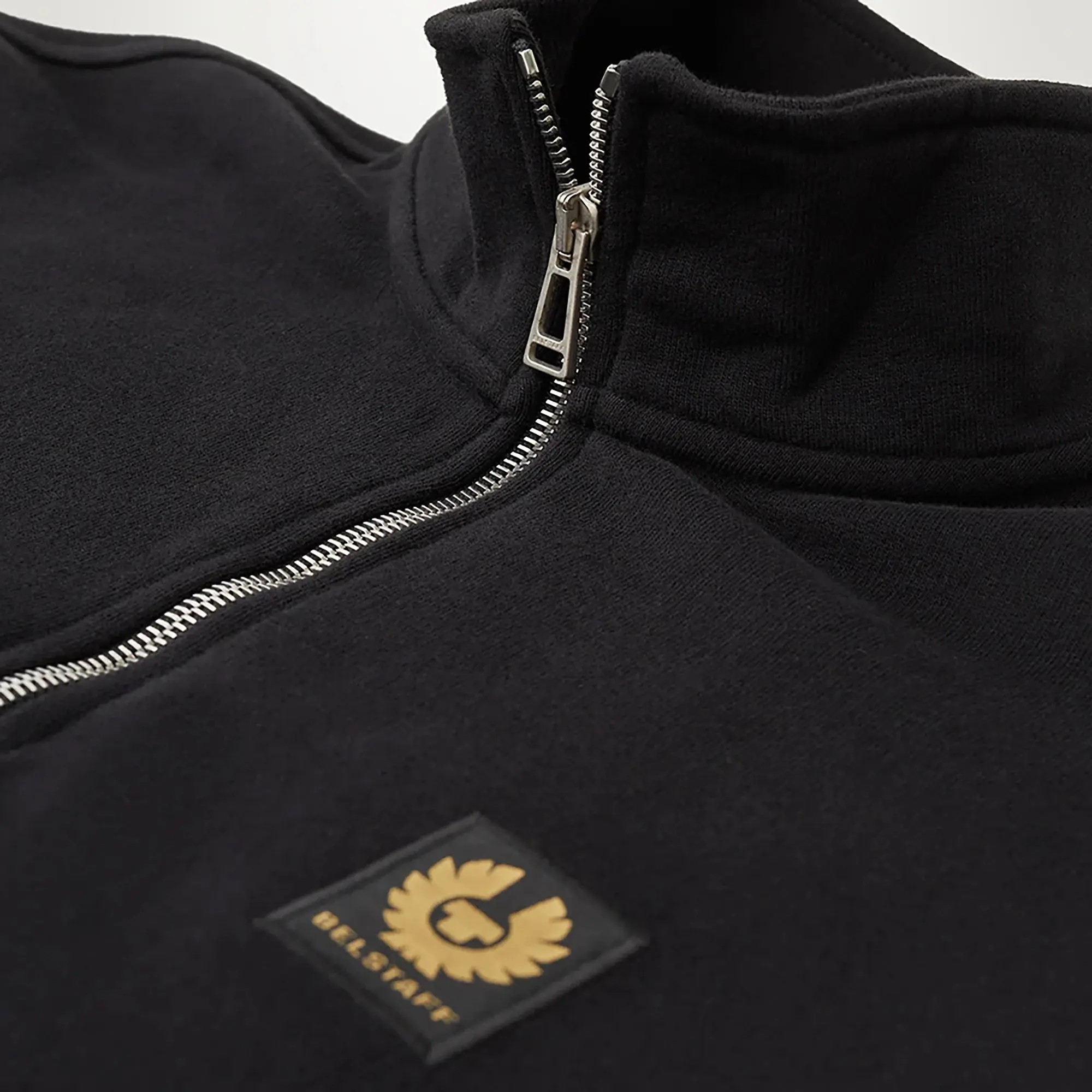 Product image 2 of 3 of Belstaff Men's Cotton Fleece Quarter Zip Sweatshirt - Black