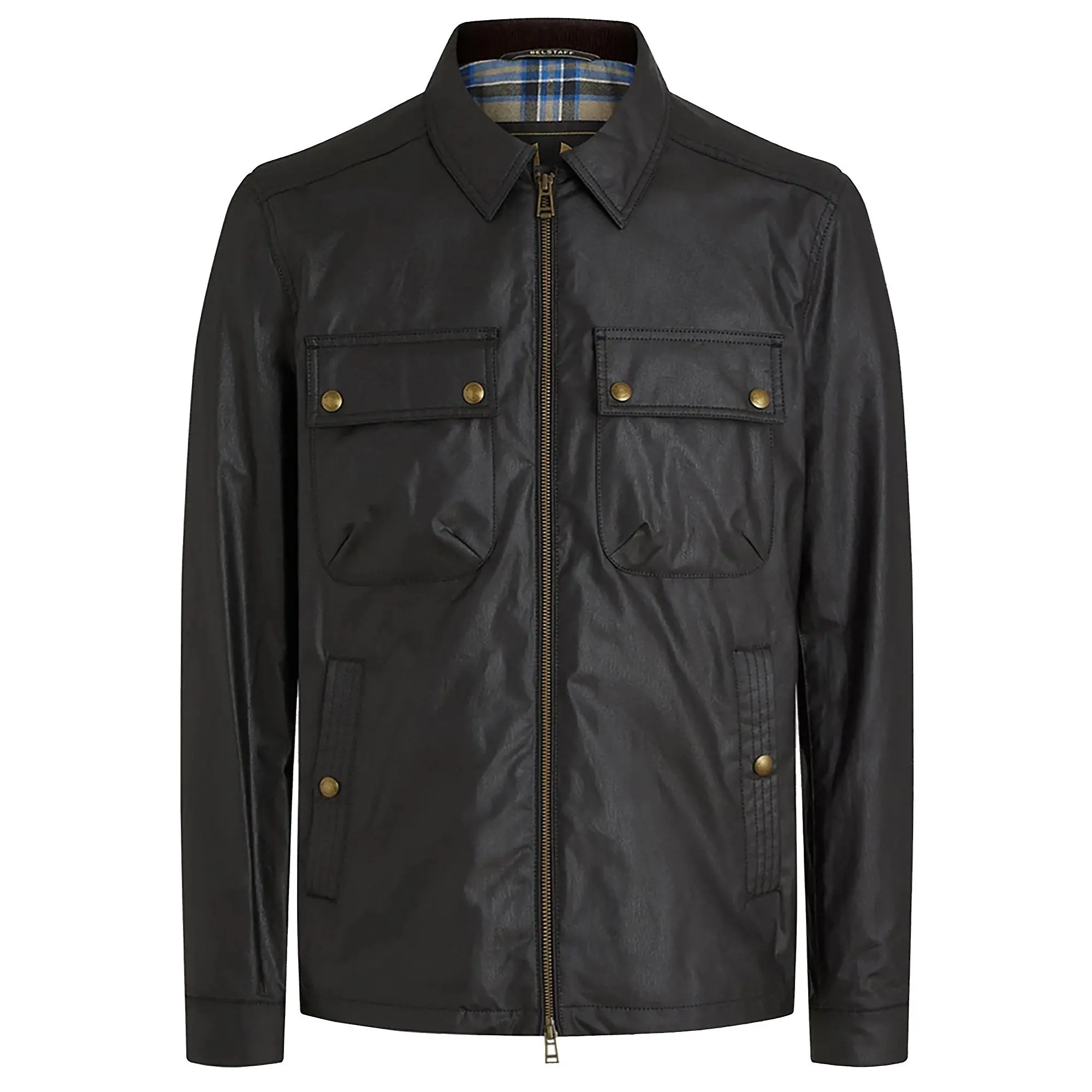 Product image 1 of 4 of Belstaff Men's Waxed Cotton Tour Overshirt Jacket -  Black