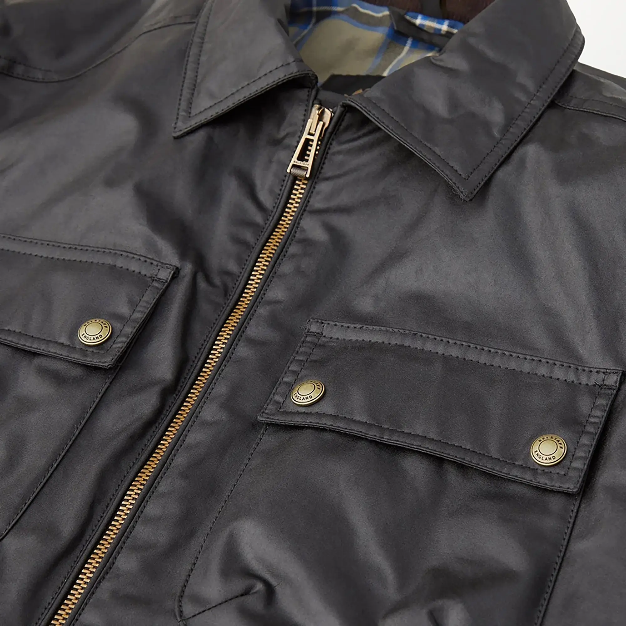 Product image 2 of 4 of Belstaff Men's Waxed Cotton Tour Overshirt Jacket -  Black