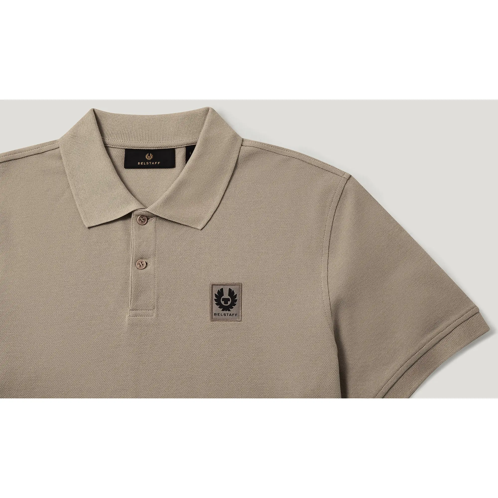 Product image 2 of 3 of Belstaff Men's Cotton Pique Polo Shirt - Dark Sand