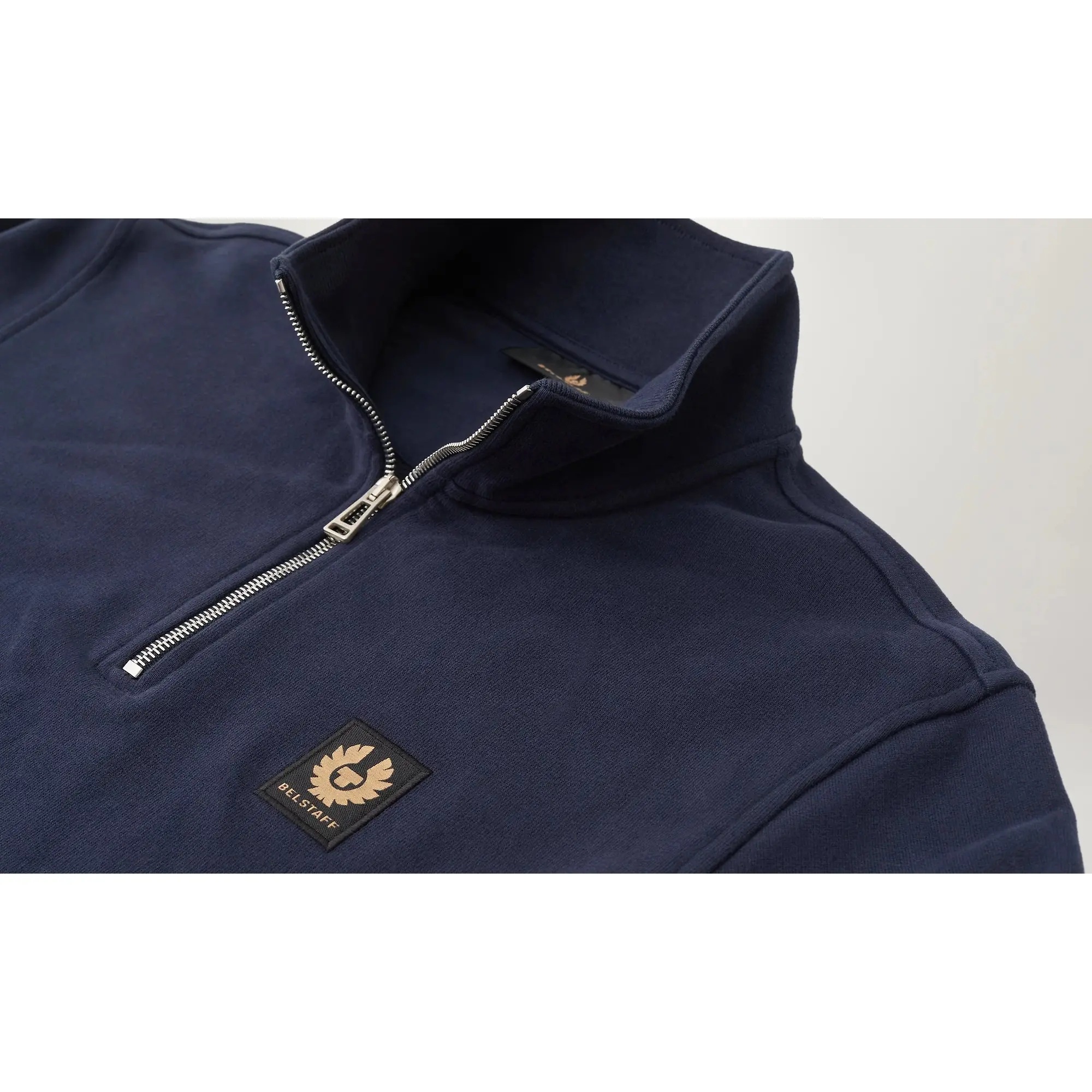 Product image 2 of 3 of Belstaff Men's Cotton Fleece Belstaff Quarter Zip Sweatshirt - Dark Ink
