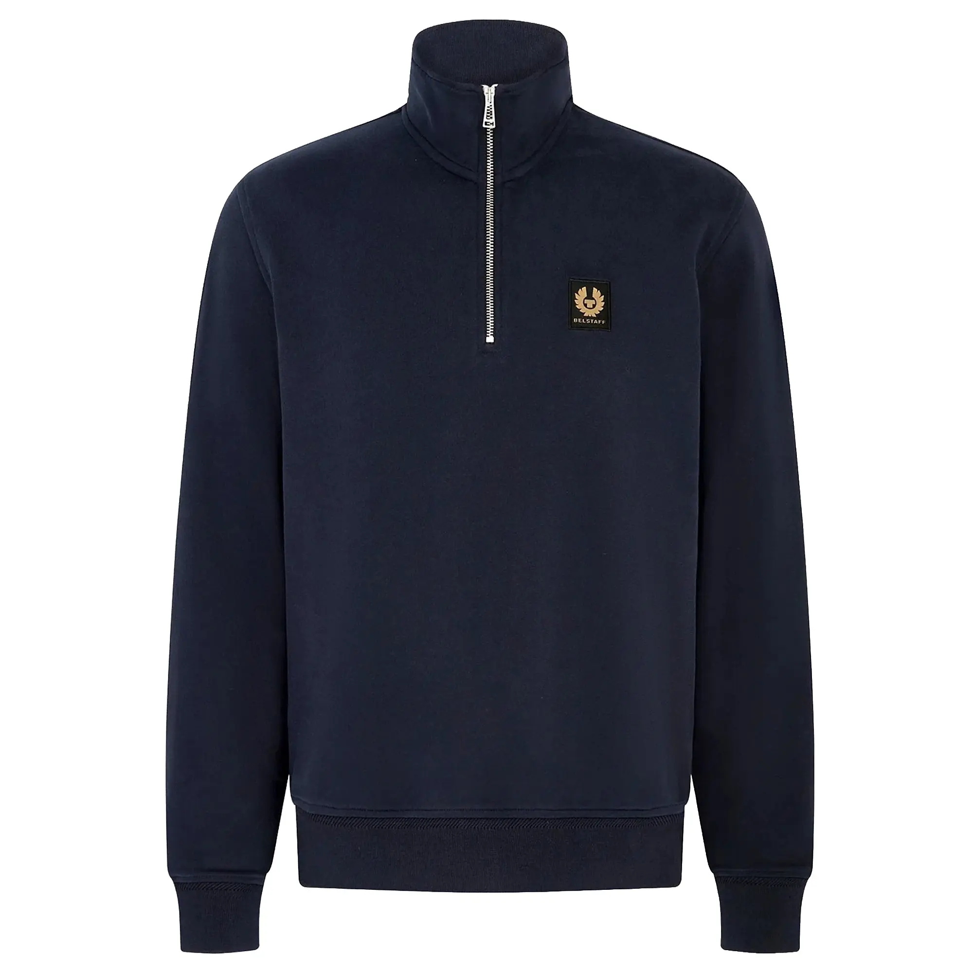Product image 1 of 3 of Belstaff Men's Cotton Fleece Belstaff Quarter Zip Sweatshirt - Dark Ink
