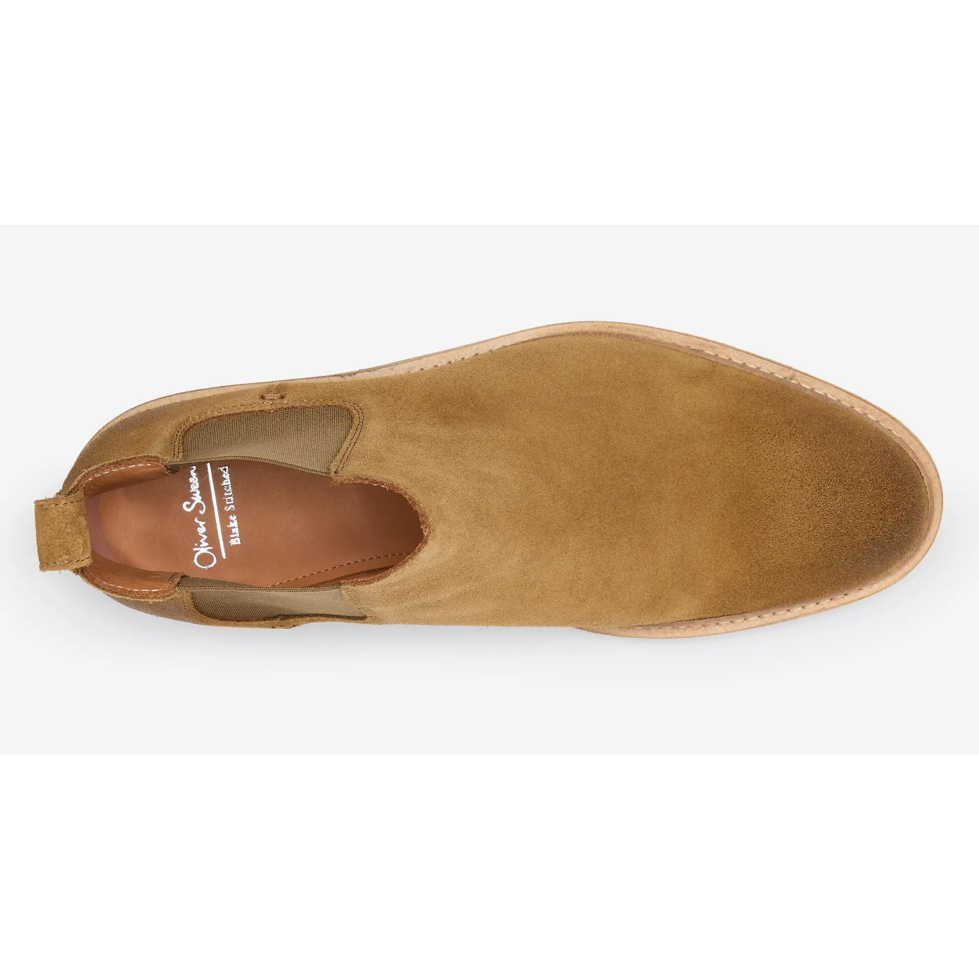 Product image 4 of 6 of Oliver Sweeney Men's Braga Calf Suede Chelsea Boots - Caramel