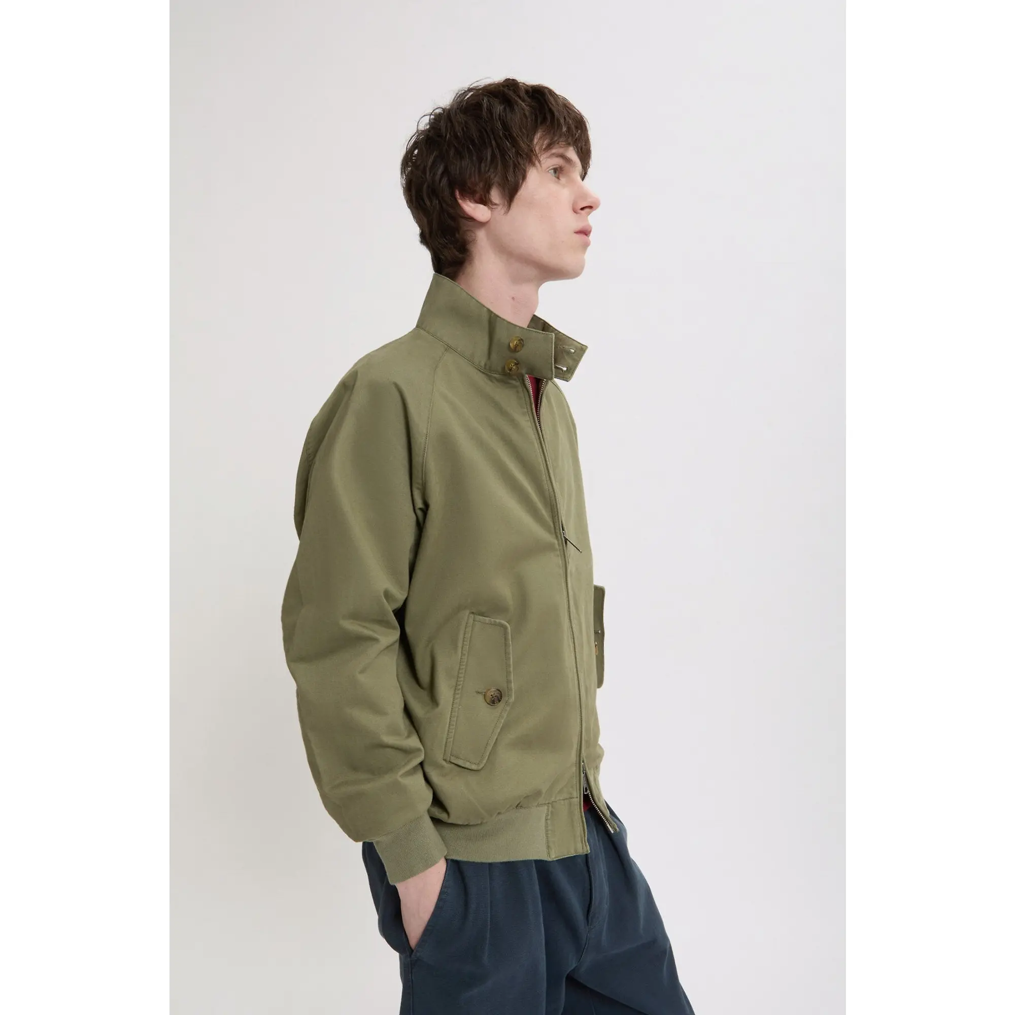 Product image 2 of 9 of Baracuta Men's G9 Twill Harrington Jacket - Lichen Green