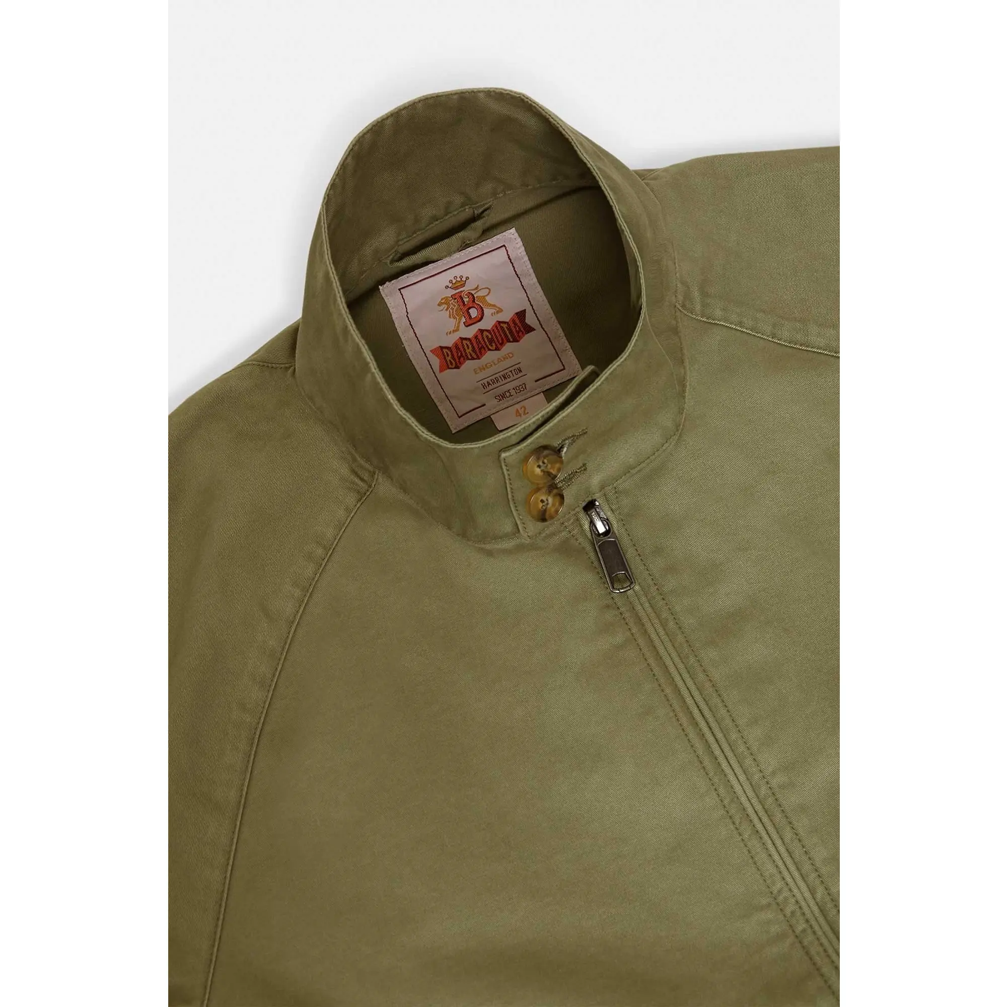 Product image 9 of 9 of Baracuta Men's G9 Twill Harrington Jacket - Lichen Green