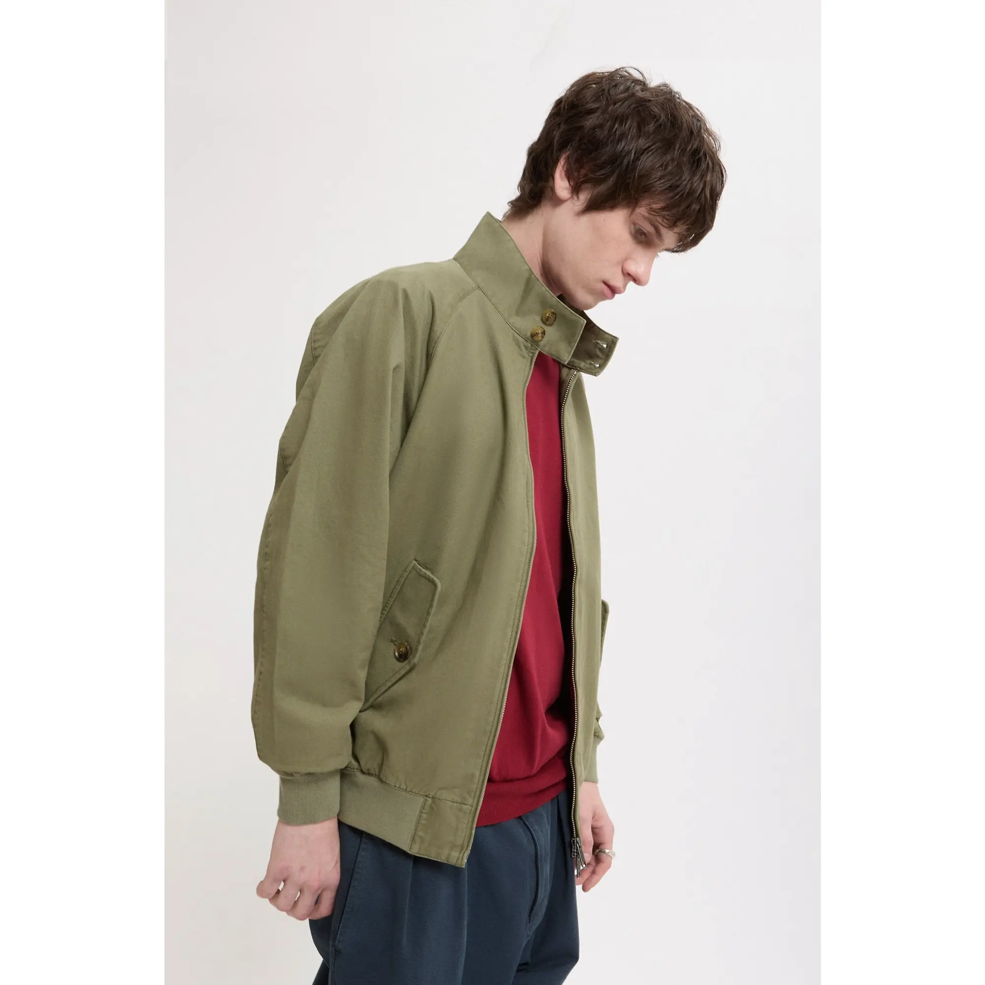 Product image 7 of 9 of Baracuta Men's G9 Twill Harrington Jacket - Lichen Green