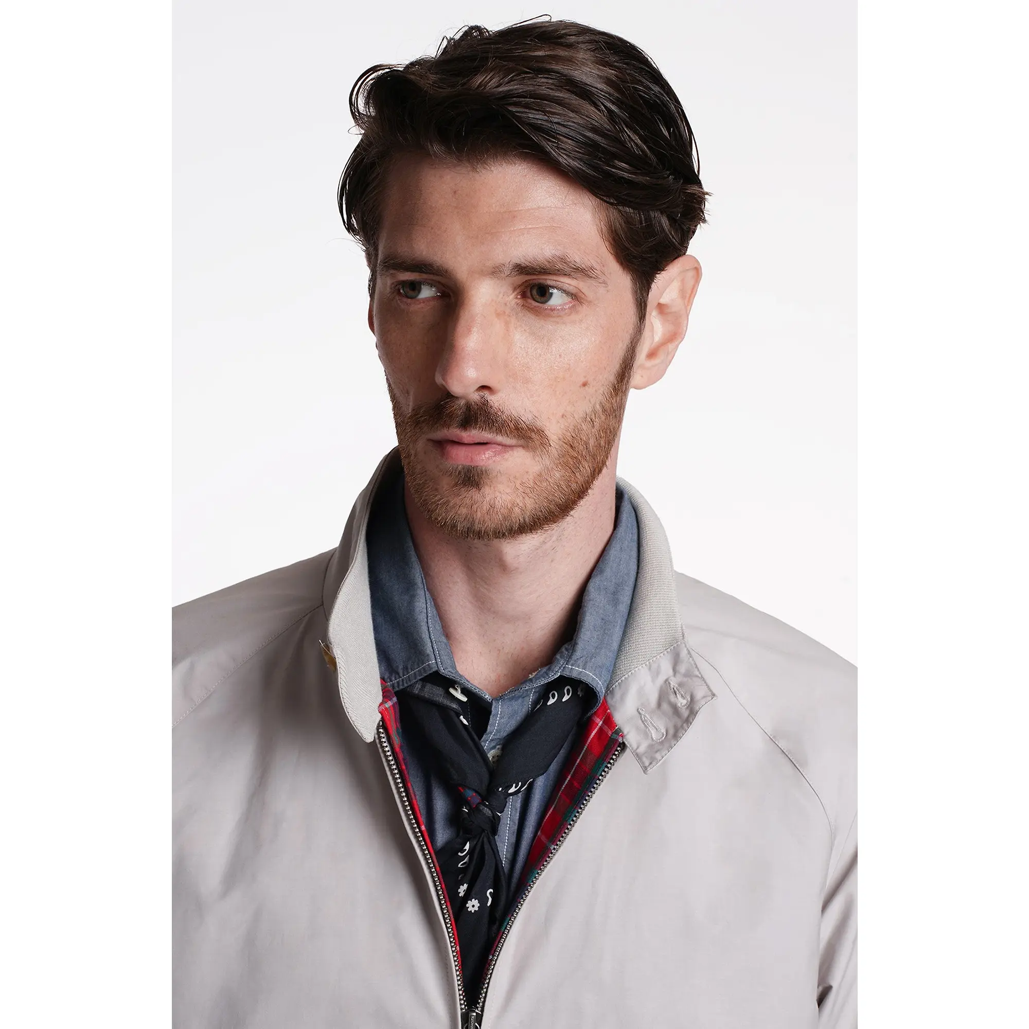 Product image 6 of 8 of Baracuta Men's G9 Baracuta Cloth Harrington Jacket - Mist