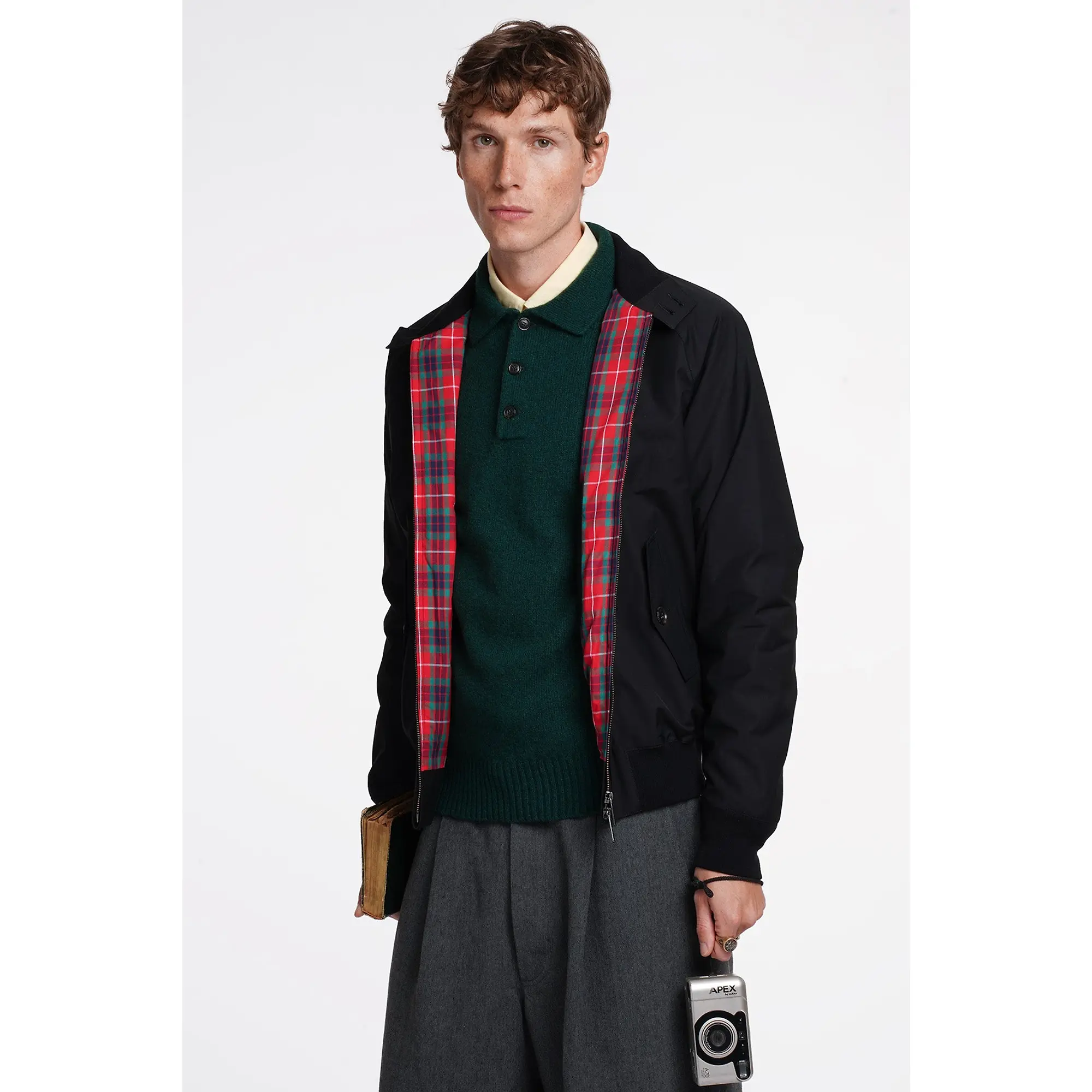 Product image 2 of 8 of Baracuta Men's G9 Baracuta Cloth Harrington Jacket - Black