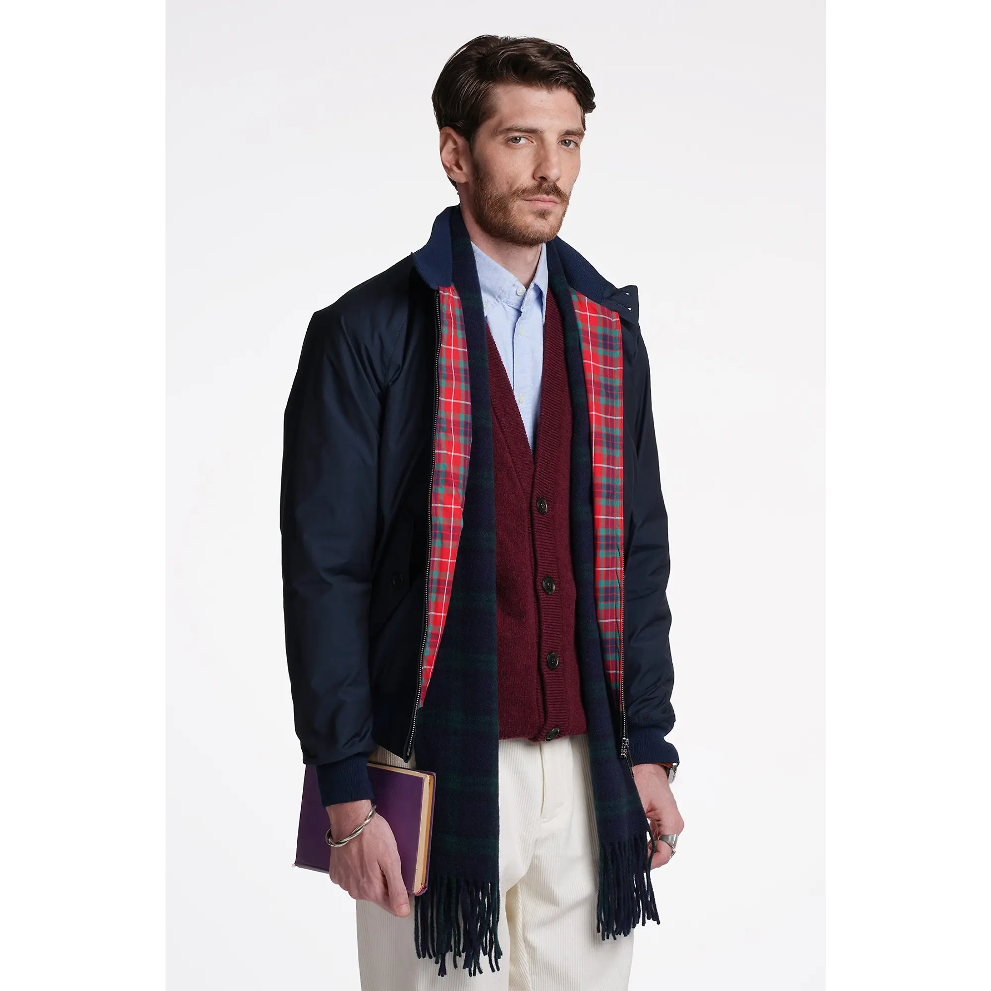 Product image 2 of 9 of Baracuta Men's G9 Baracuta Cloth Harrington Jacket - Navy