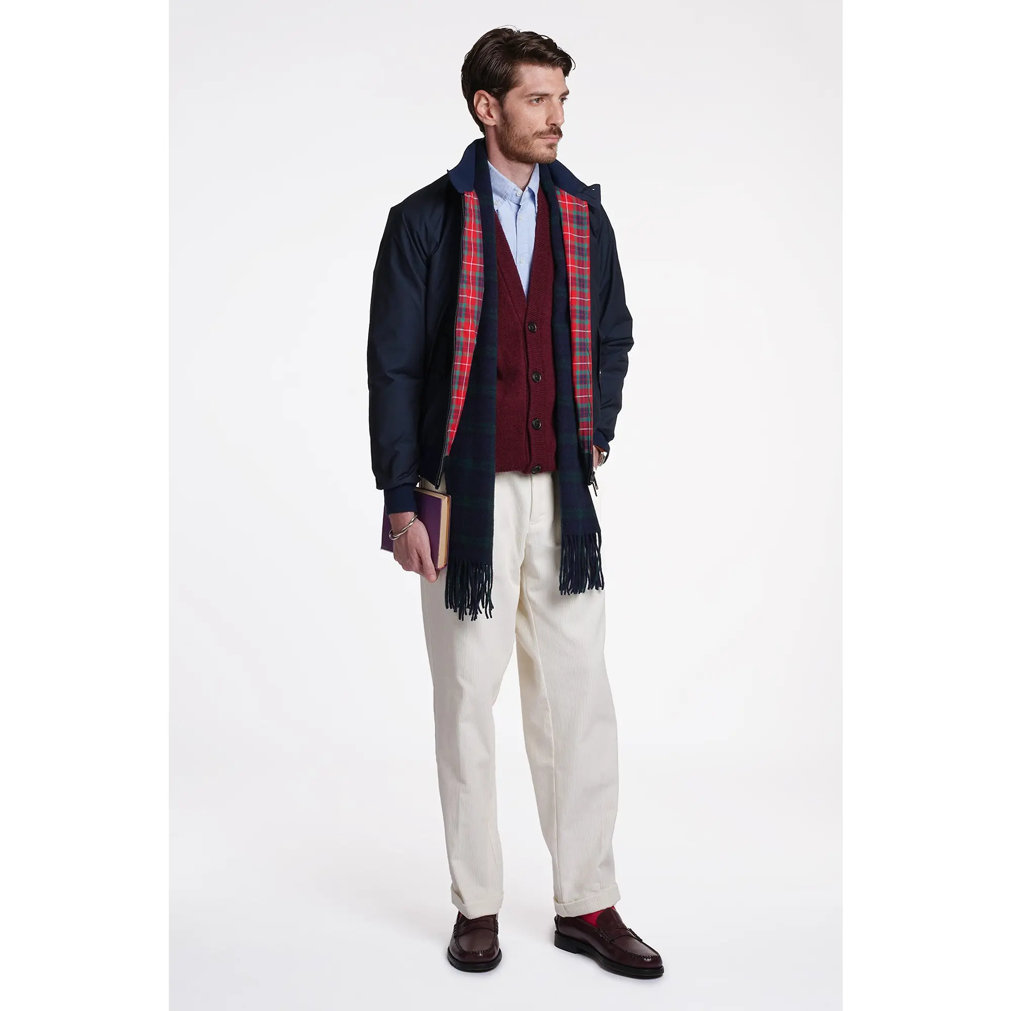 Product image 5 of 9 of Baracuta Men's G9 Baracuta Cloth Harrington Jacket - Navy