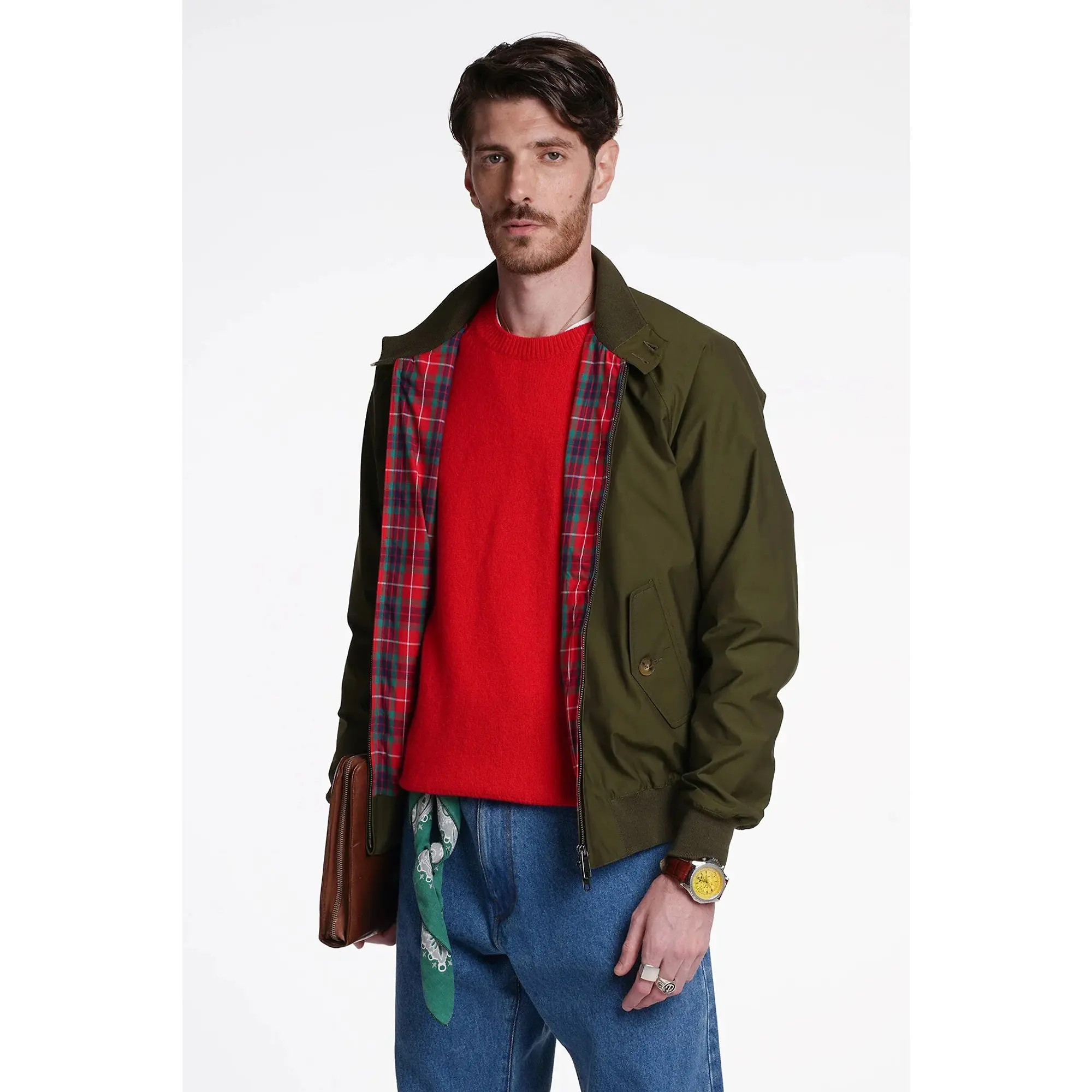 Product image 2 of 8 of Baracuta Men's G9 Baracuta Cloth Harrington Jacket - Beech