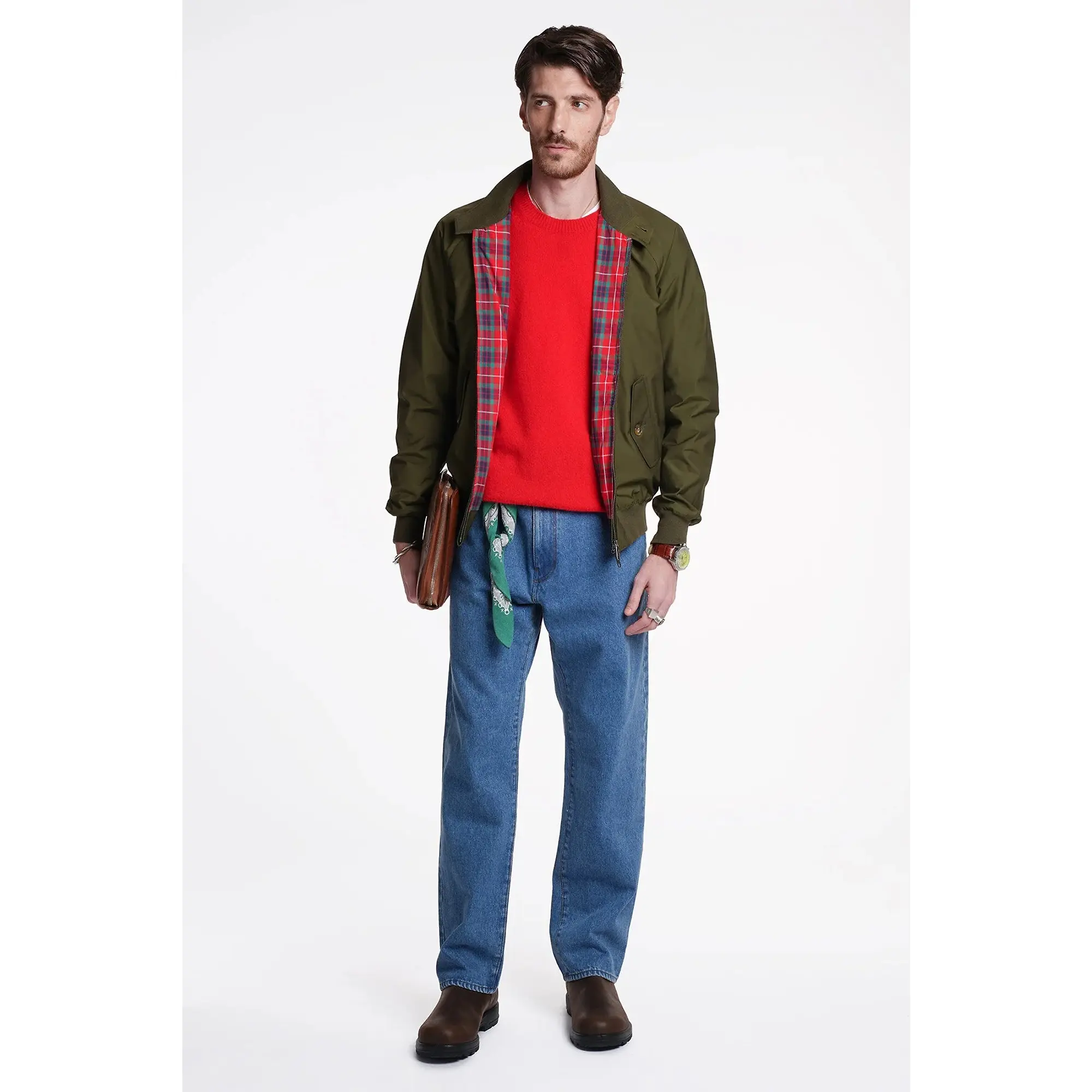 Product image 5 of 8 of Baracuta Men's G9 Baracuta Cloth Harrington Jacket - Beech