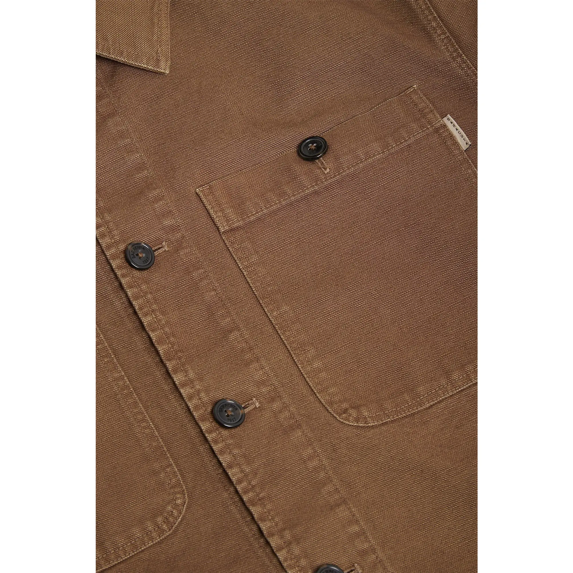 Product image 6 of 7 of Baracuta Men's Garment-Dyed Canvas Overshirt - Cub Brown