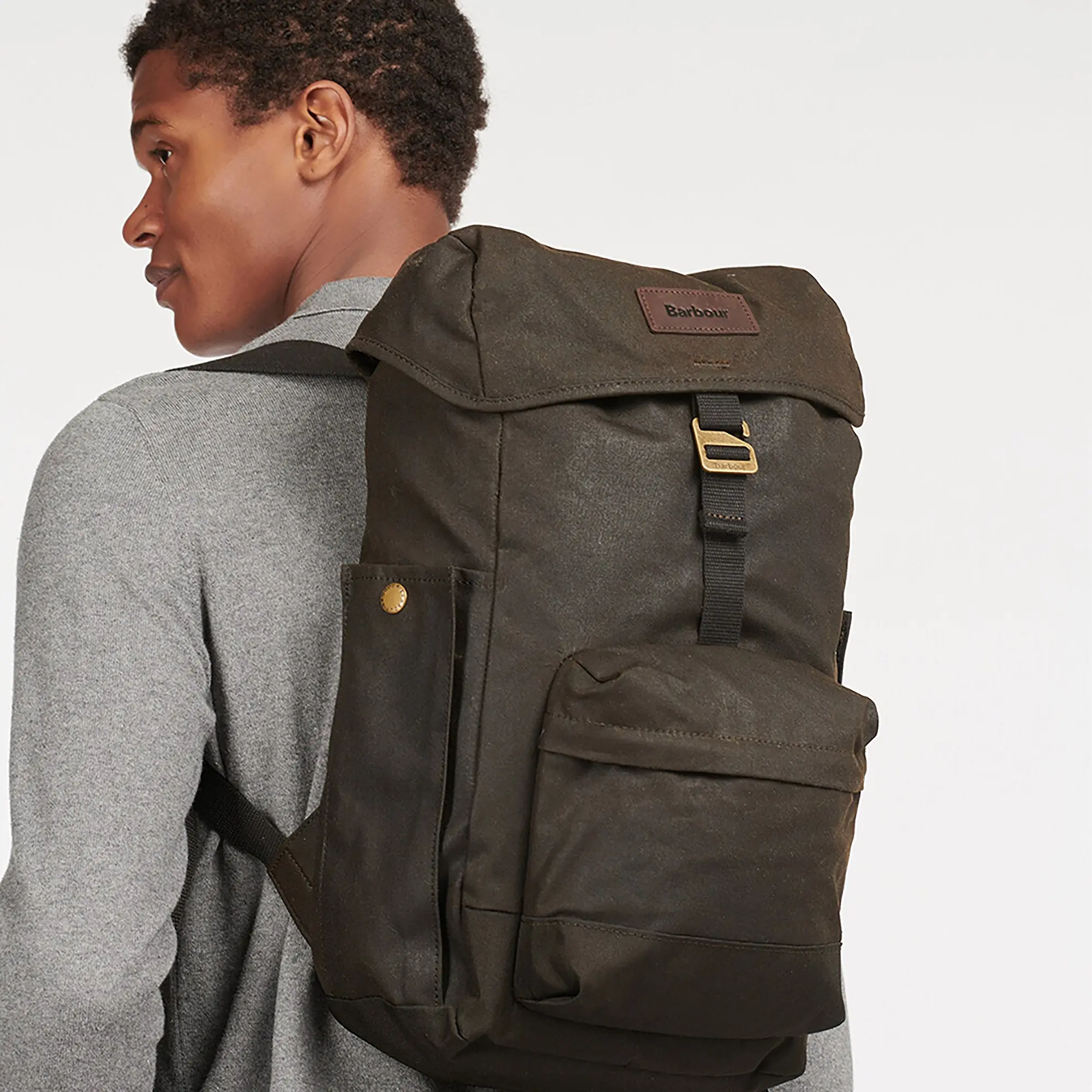 Product image 2 of 7 of Barbour Essential Wax Backpack - Olive
