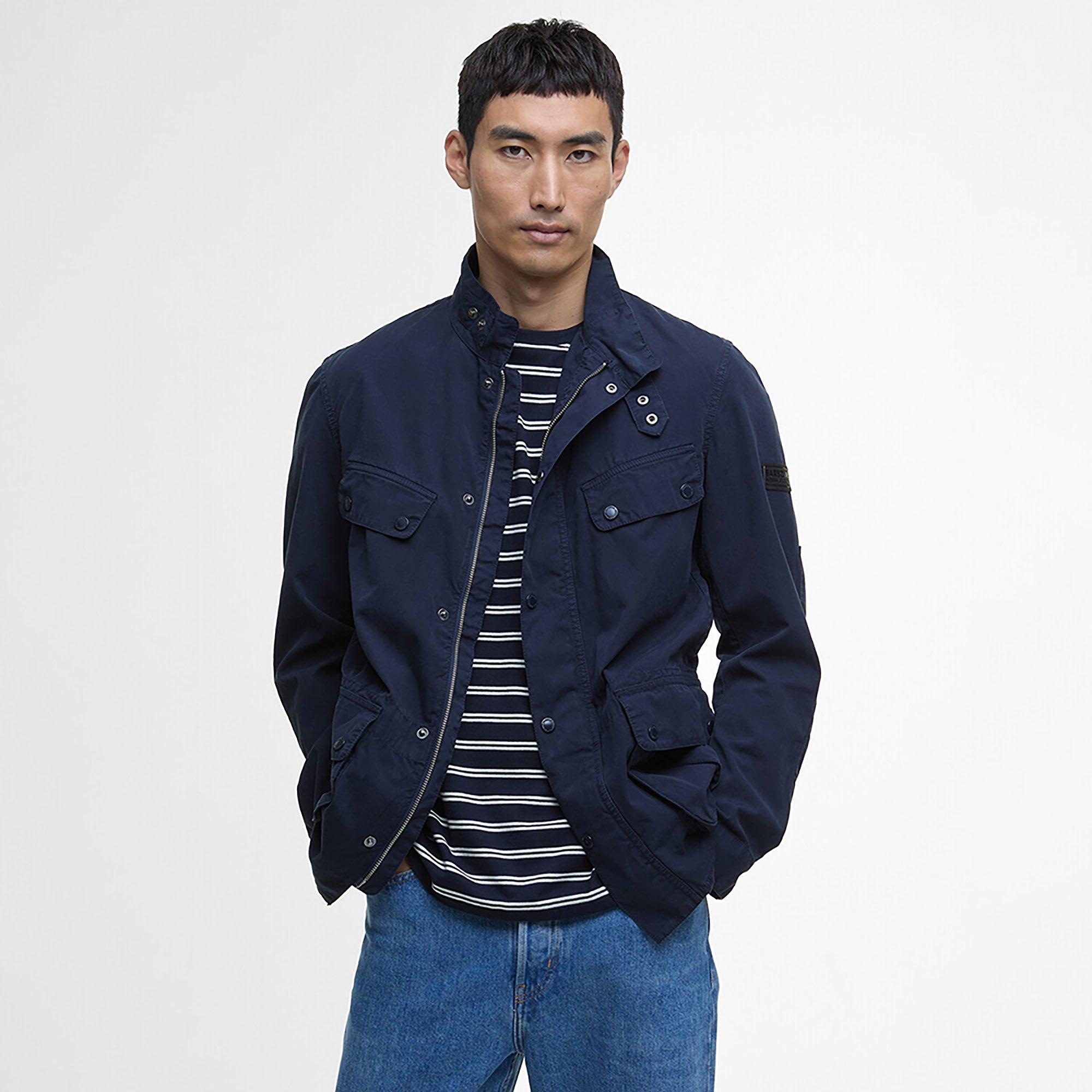 Barbour International Men's Cotton Casual Duke Jacket - Navy
