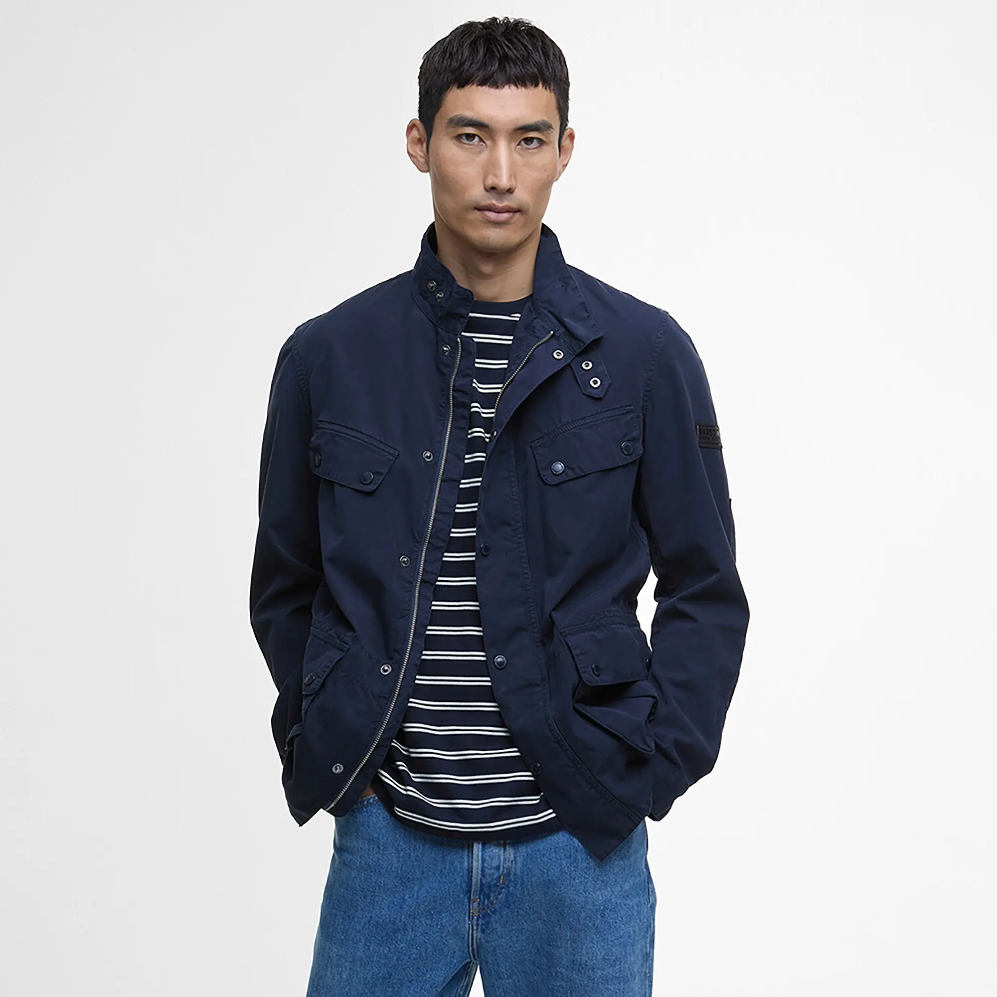 Product image 2 of 8 of Barbour International Men's Cotton Casual Duke Jacket - Navy