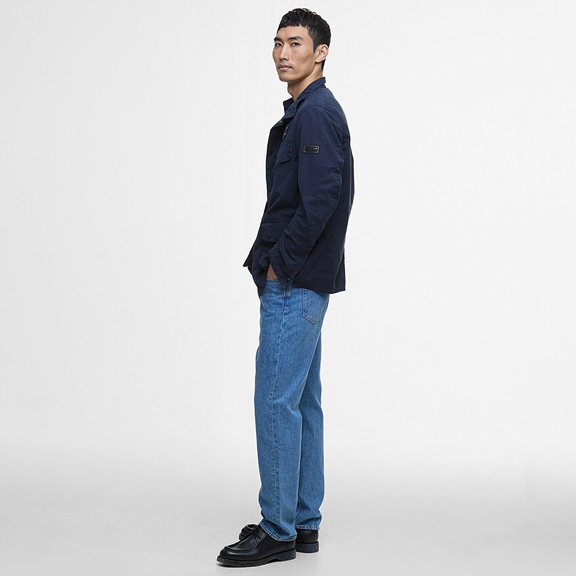 Barbour International Men's Cotton Casual Duke Jacket - Navy