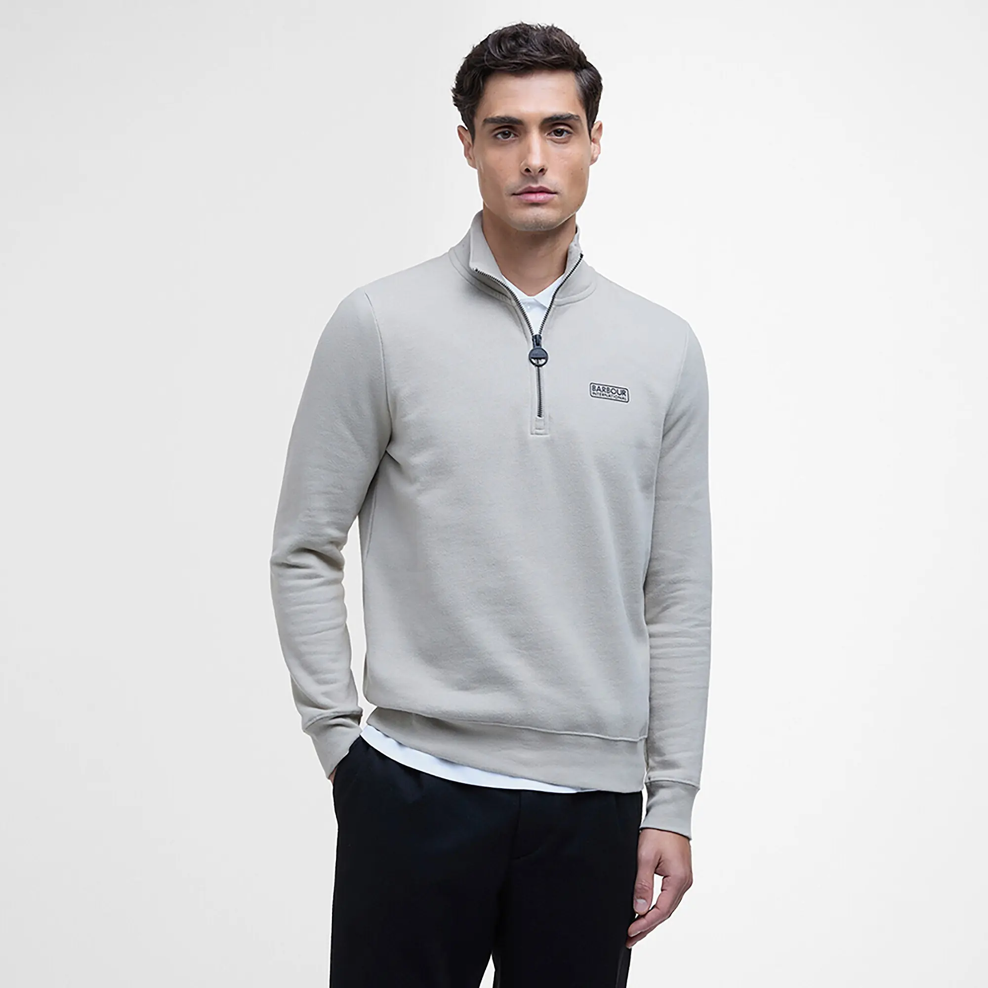 Product image 2 of 6 of Barbour International Men's Essential Half Zip Sweatshirt - Concrete