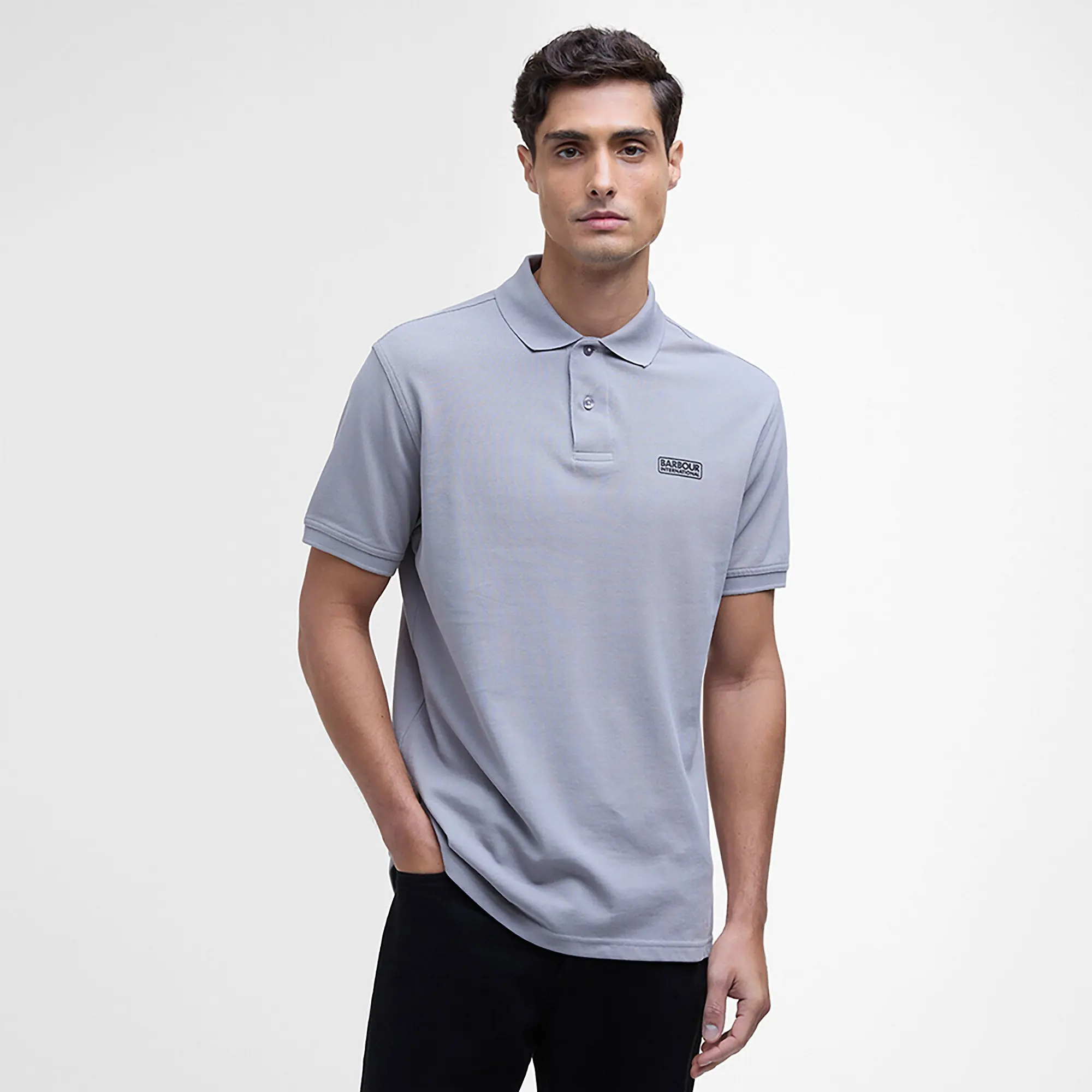 Product image 2 of 6 of Barbour International Men's Essential Polo Shirt - Pale Slate