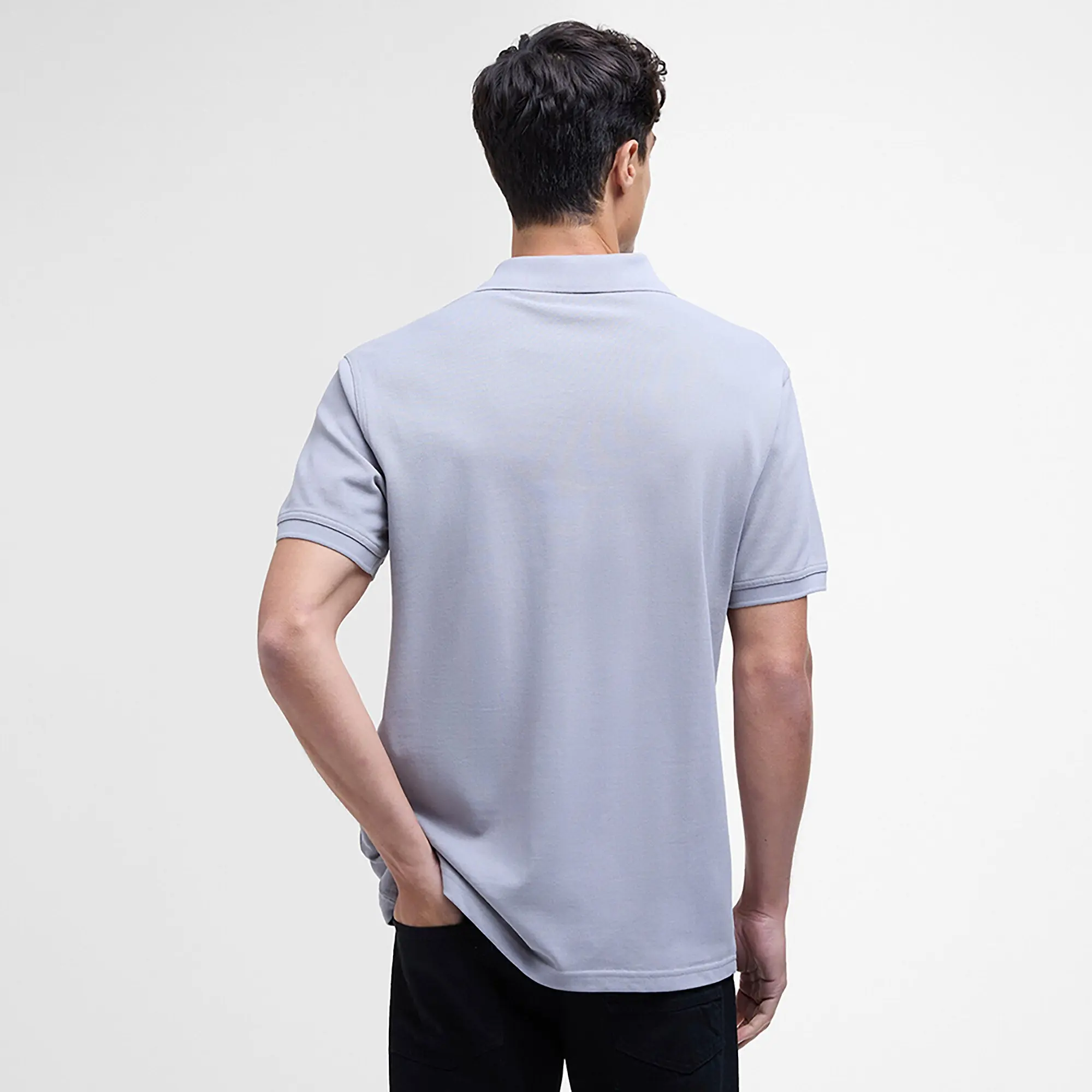 Product image 4 of 6 of Barbour International Men's Essential Polo Shirt - Pale Slate