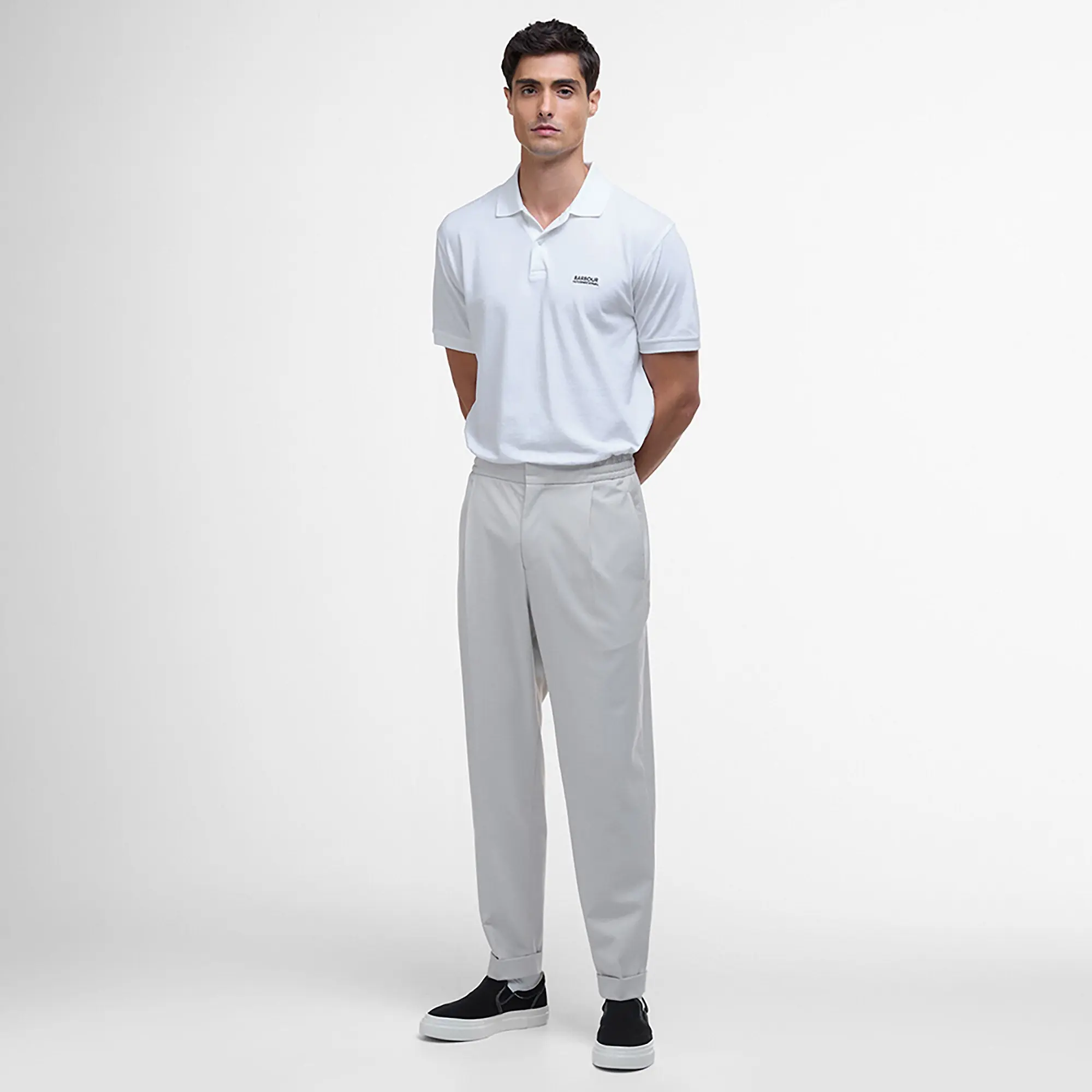 Product image 3 of 6 of Barbour International Men's Lightweight Pique Essential Polo Shirt - White