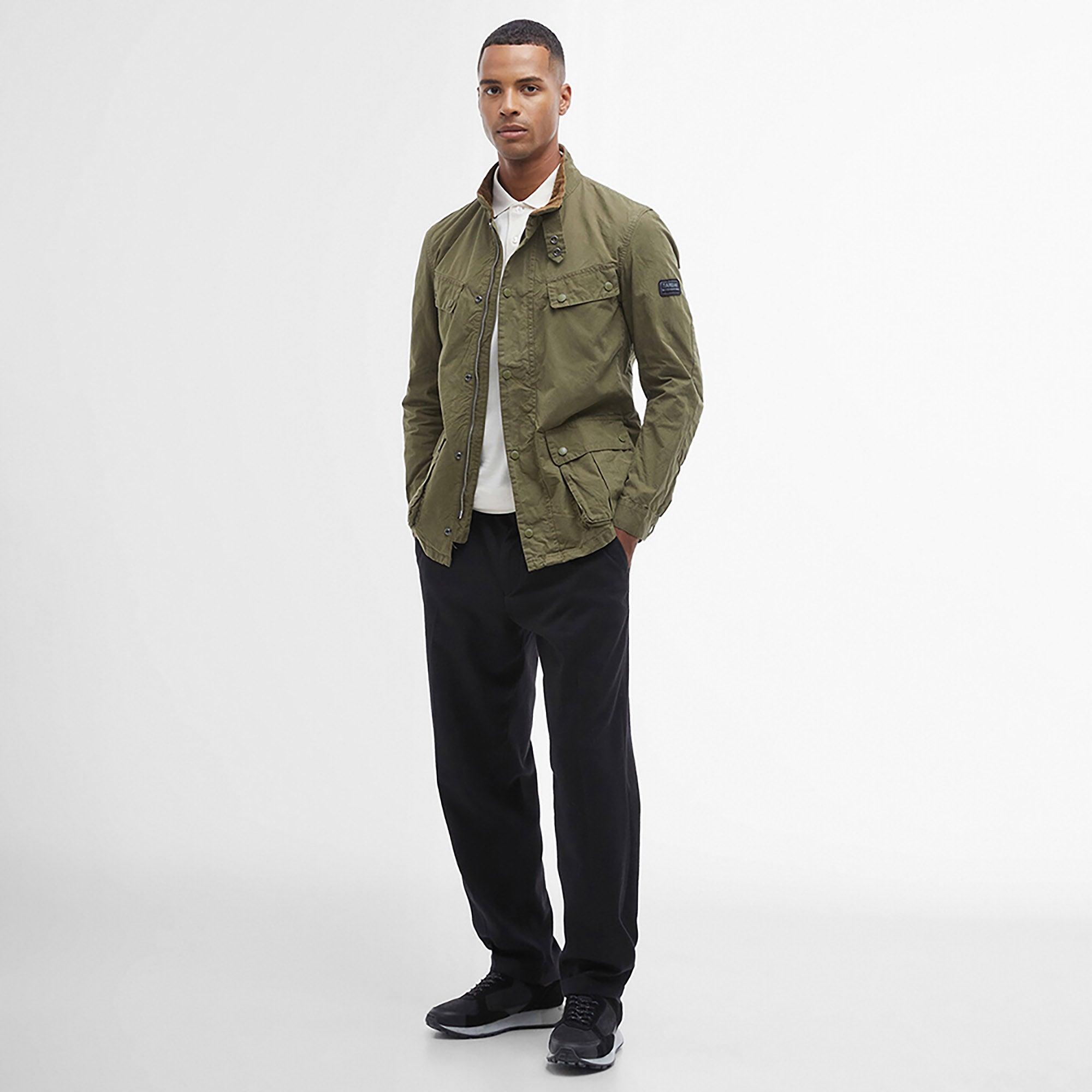 Barbour International Men's Summer Wash Duke Jacket - Dusky Green