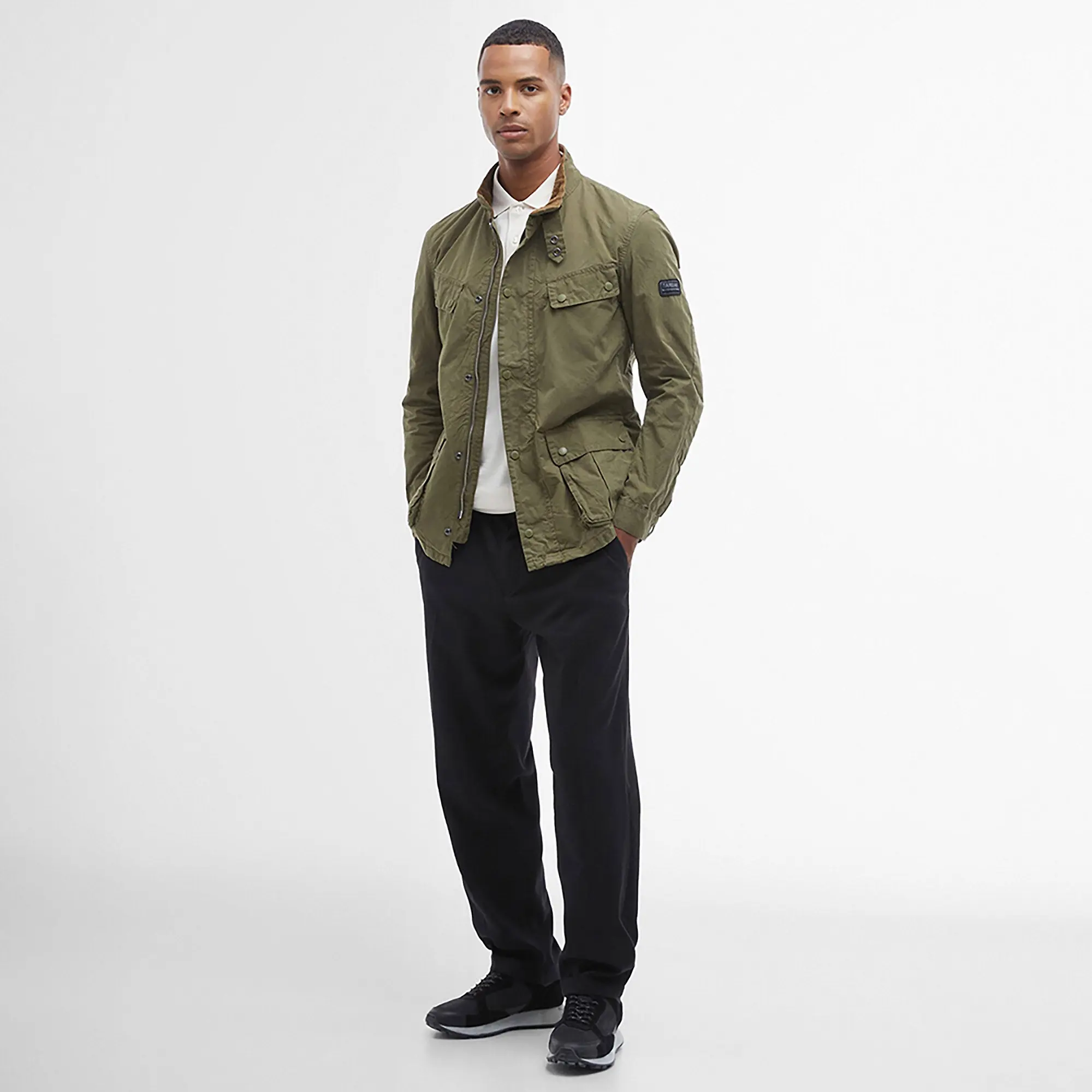 Product image 3 of 6 of Barbour International Men's Summer Wash Duke Jacket - Dusky Green