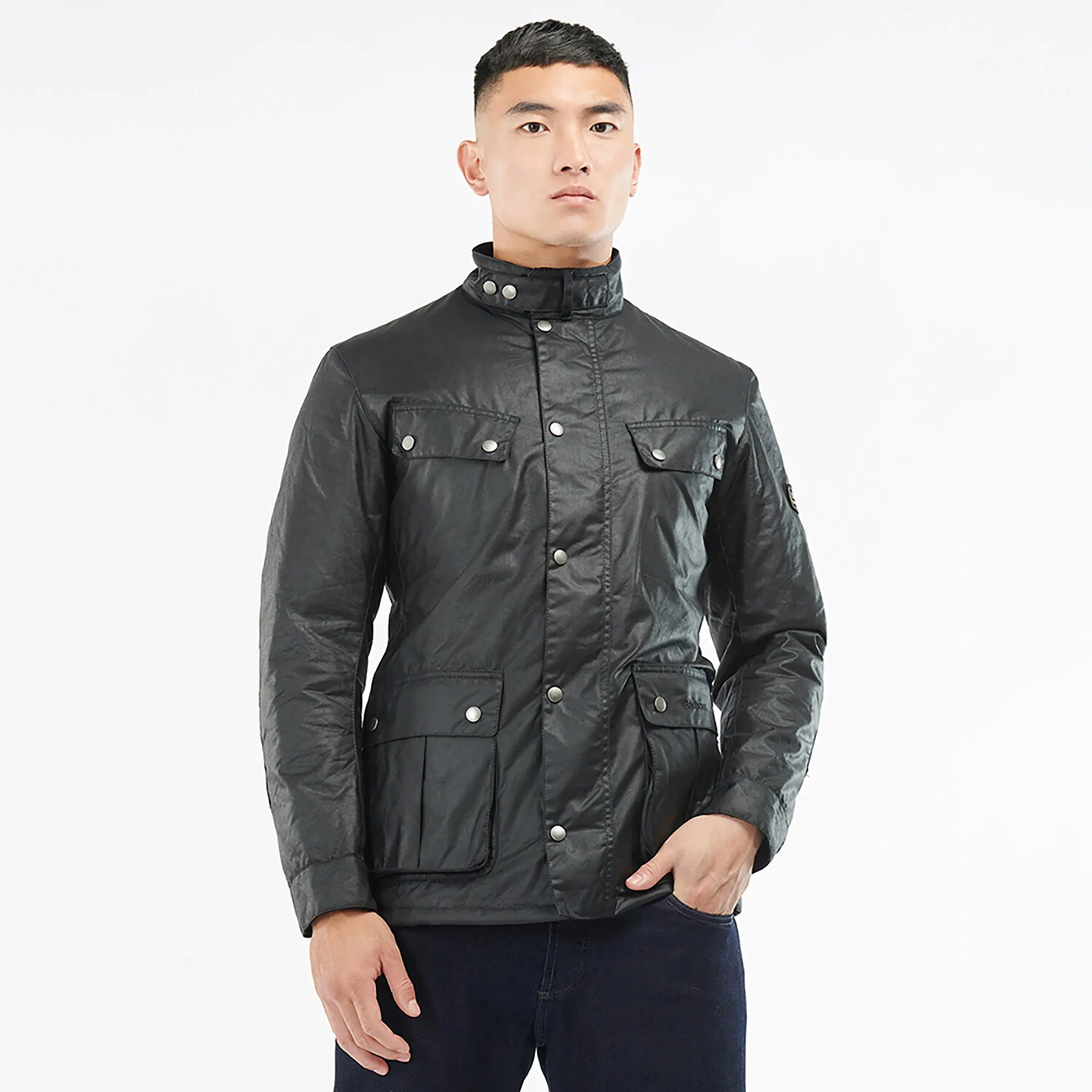 Product image 2 of 7 of Barbour International Men's Tourer Duke Wax Jacket - Black