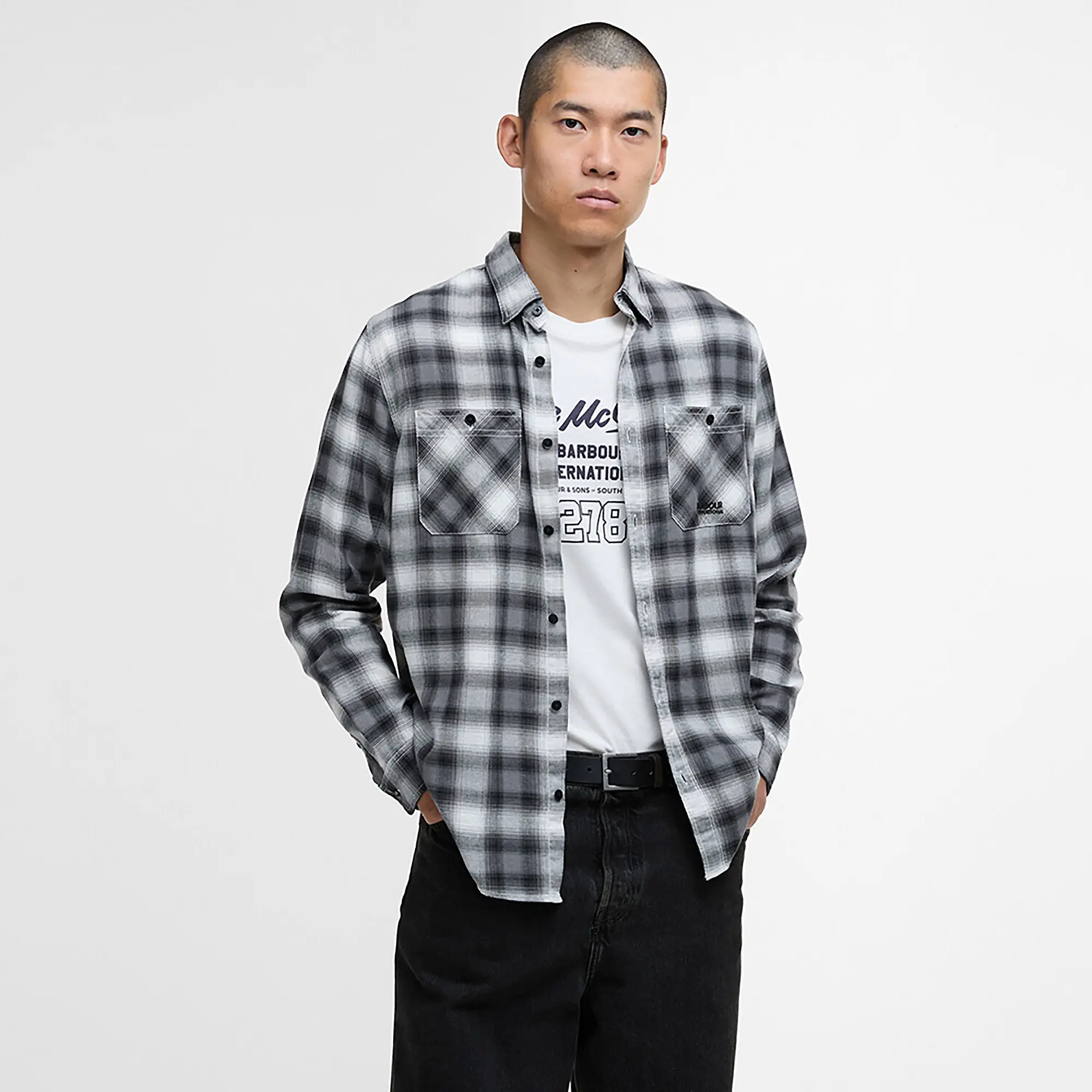 Product image 2 of 6 of Barbour International Men's Trailist Ombre Shirt - Black