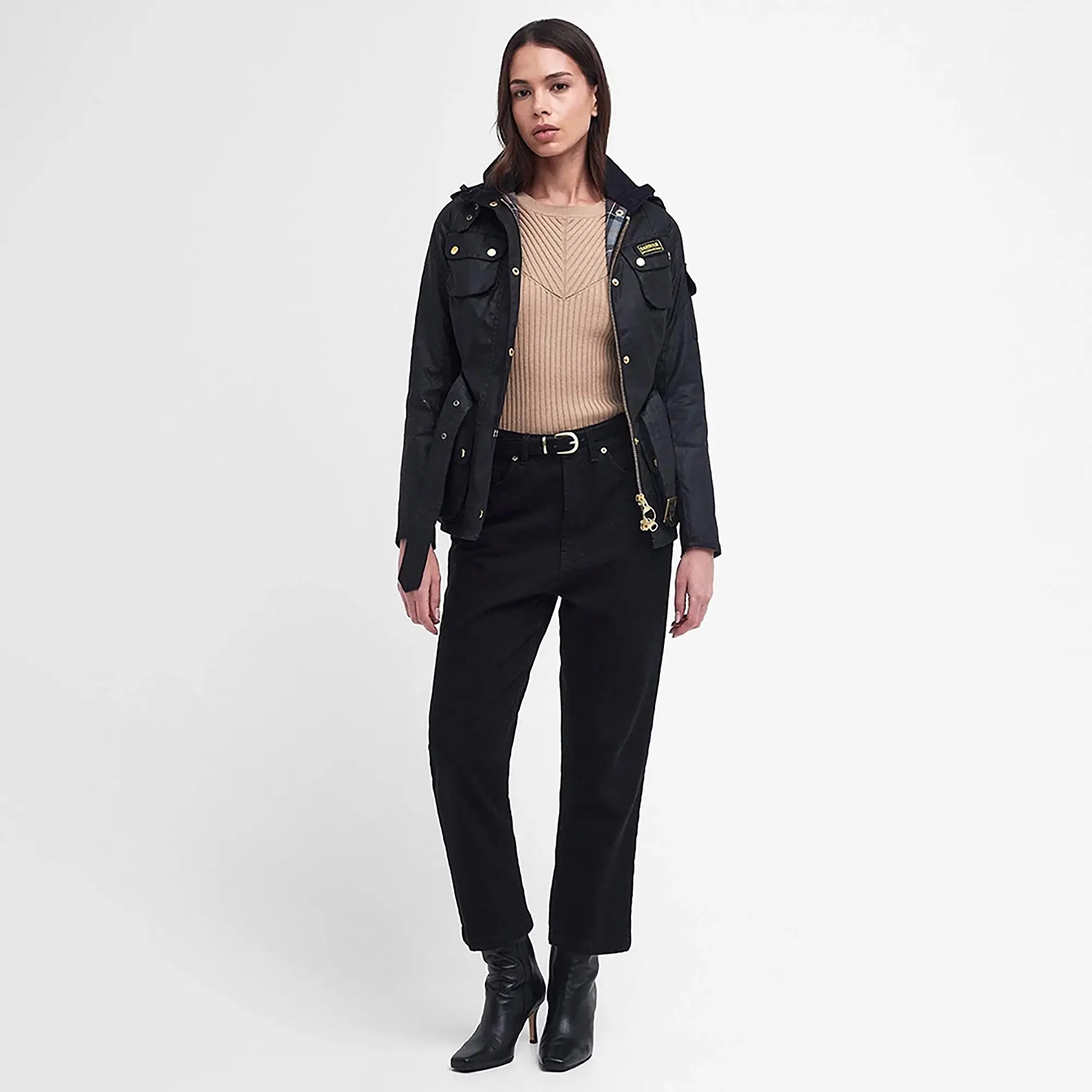 Product image 3 of 11 of Barbour International Women's International Wax Jacket - Black