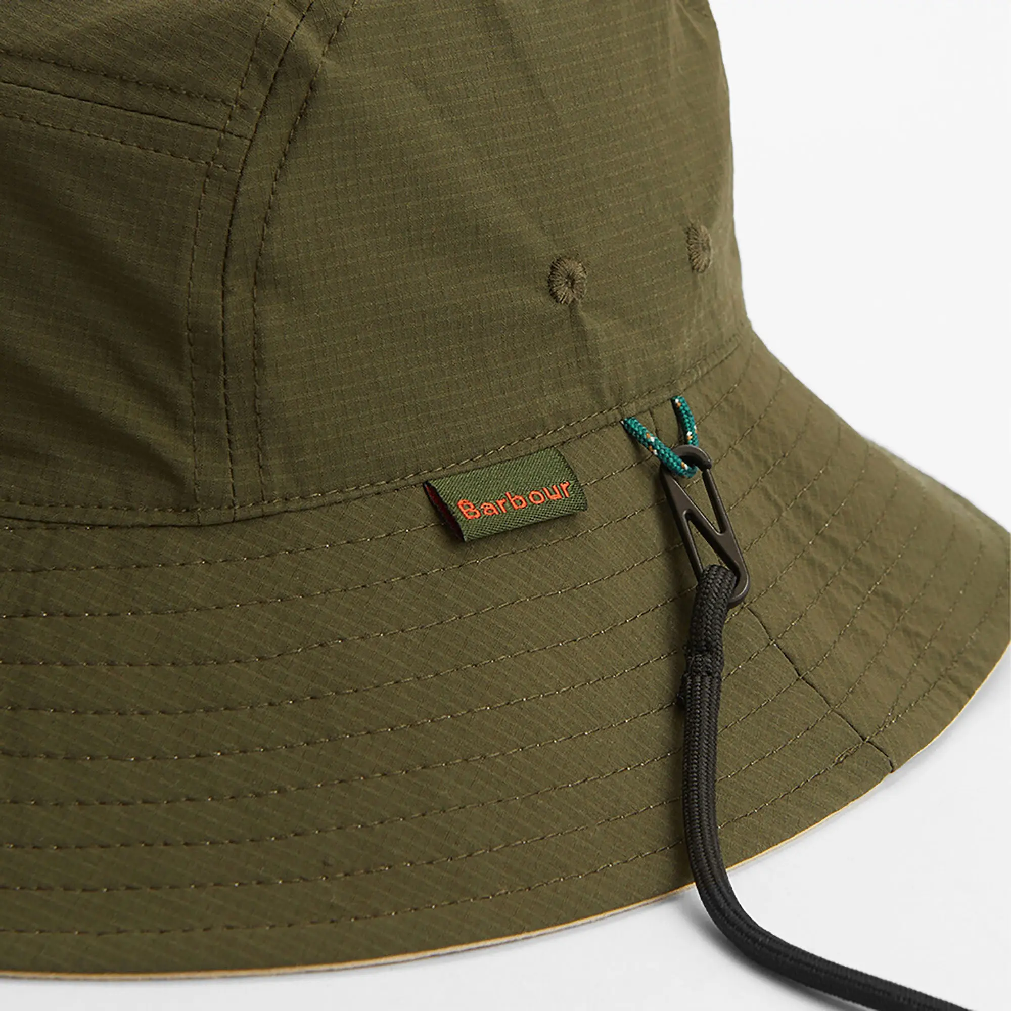 Product image 9 of 9 of Barbour Men's Bidlam Showerproof Reversible Bucket Hat - Concrete/Olive