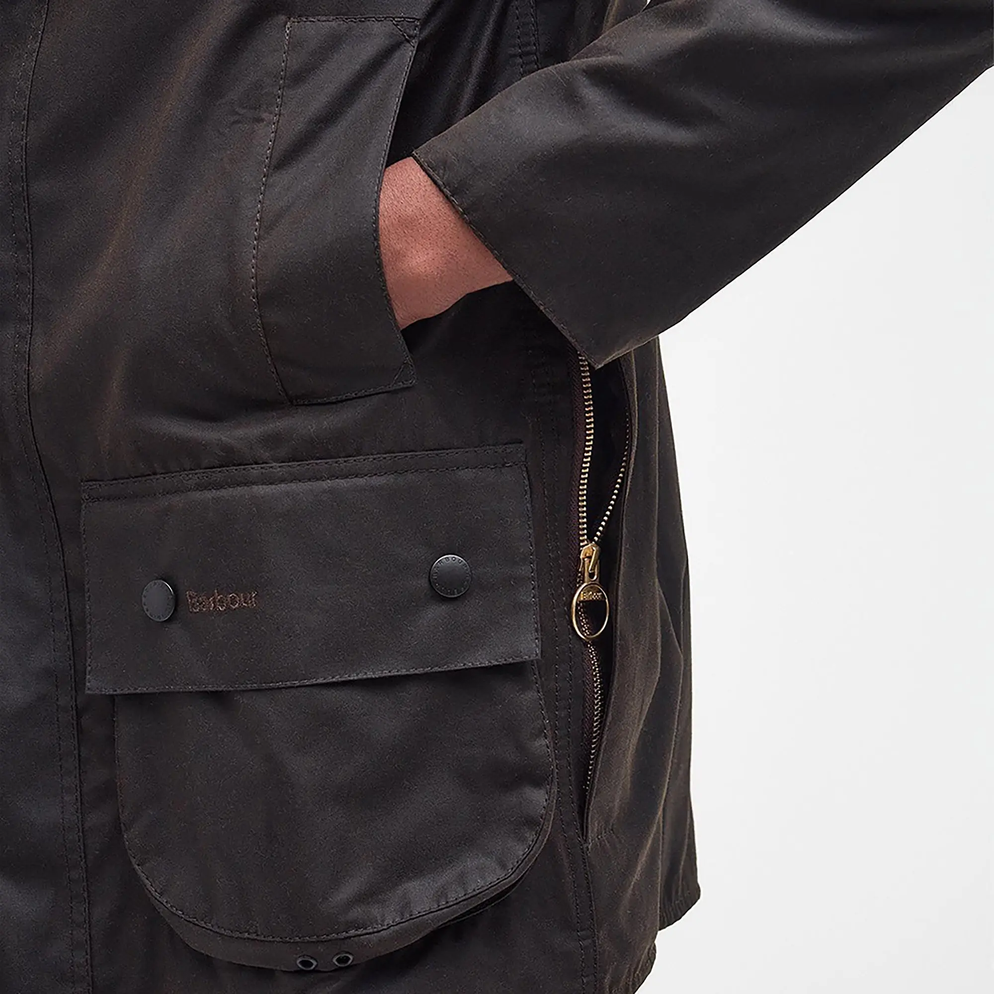 Product image 7 of 8 of Barbour Men's Classic Beaufort Waxed Jacket - Olive