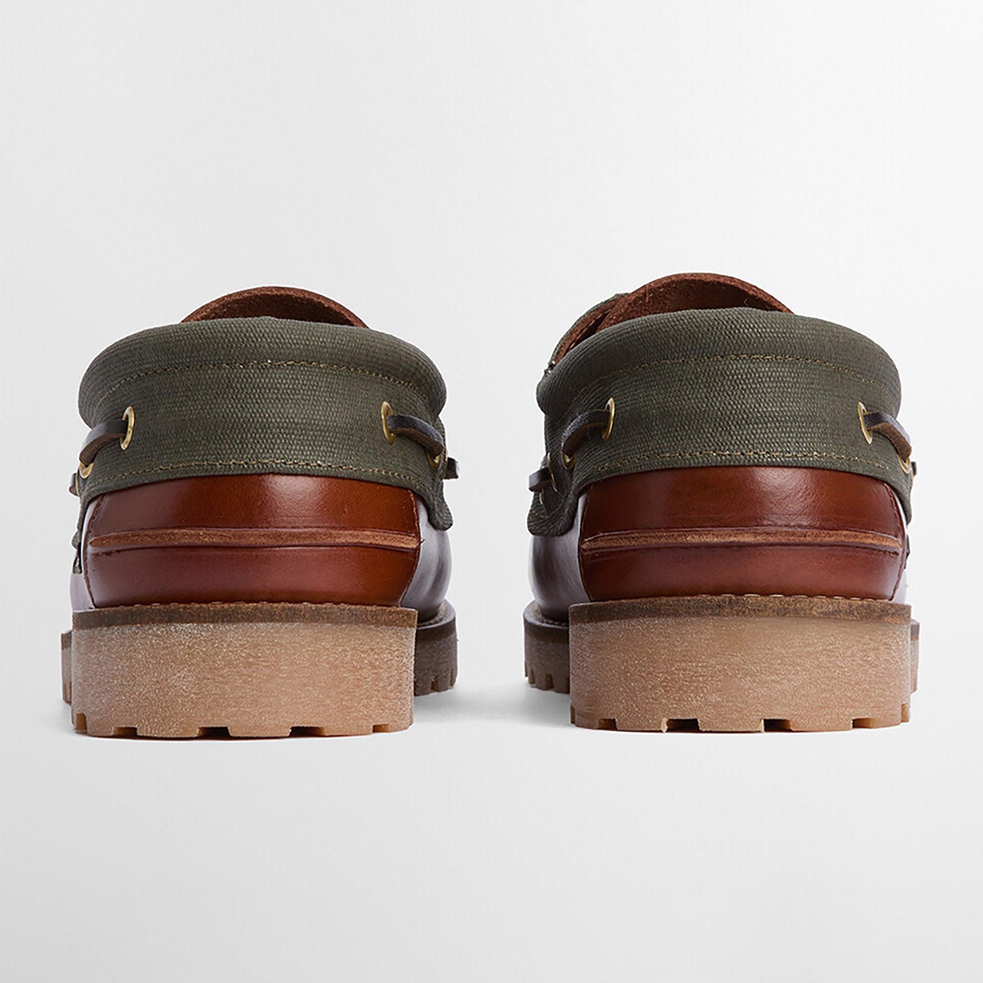 Barbour Men's Deck Boat Shoes - Mahogany | British Attire