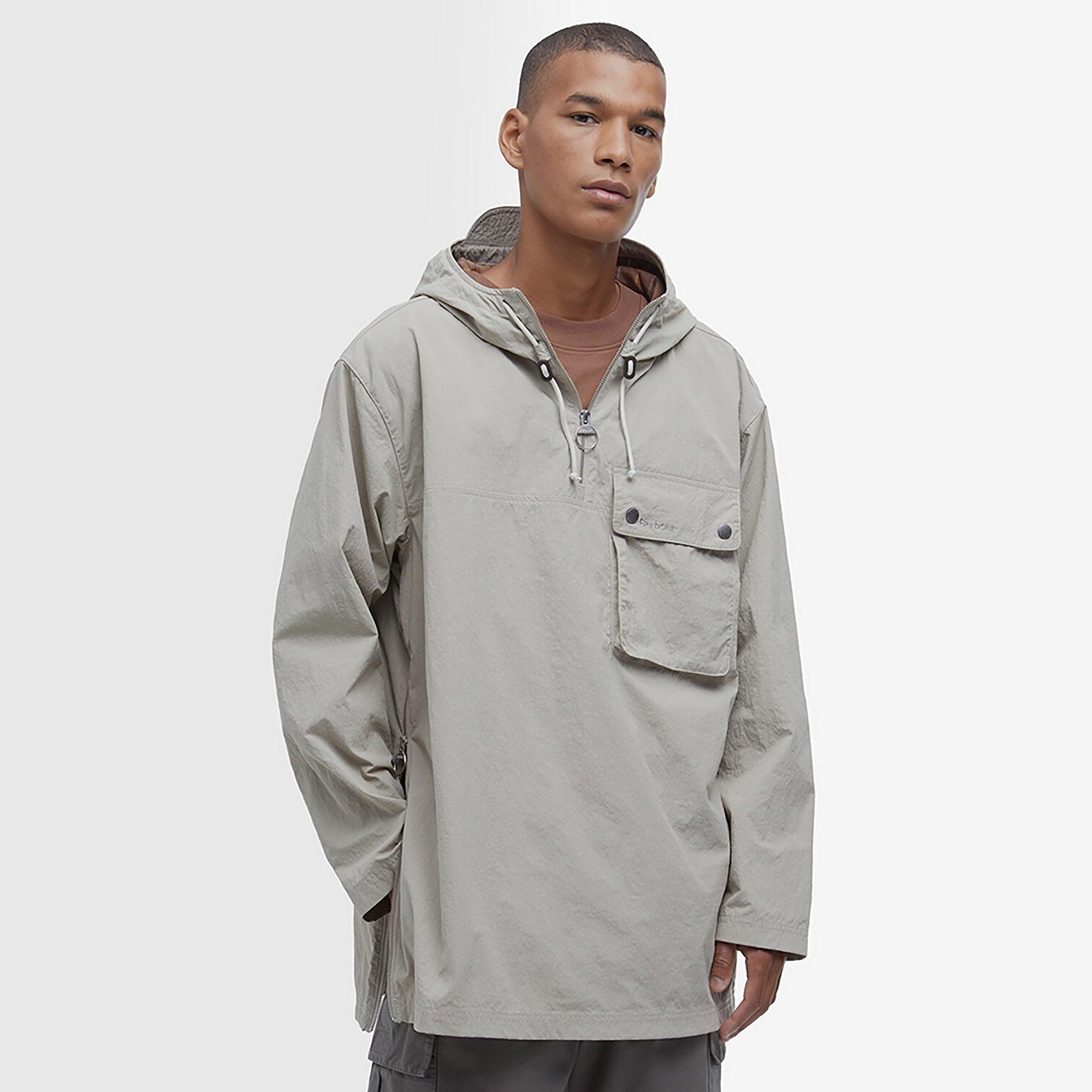 Barbour Men's Durham Hooded Overshirt - Concrete | British Attire