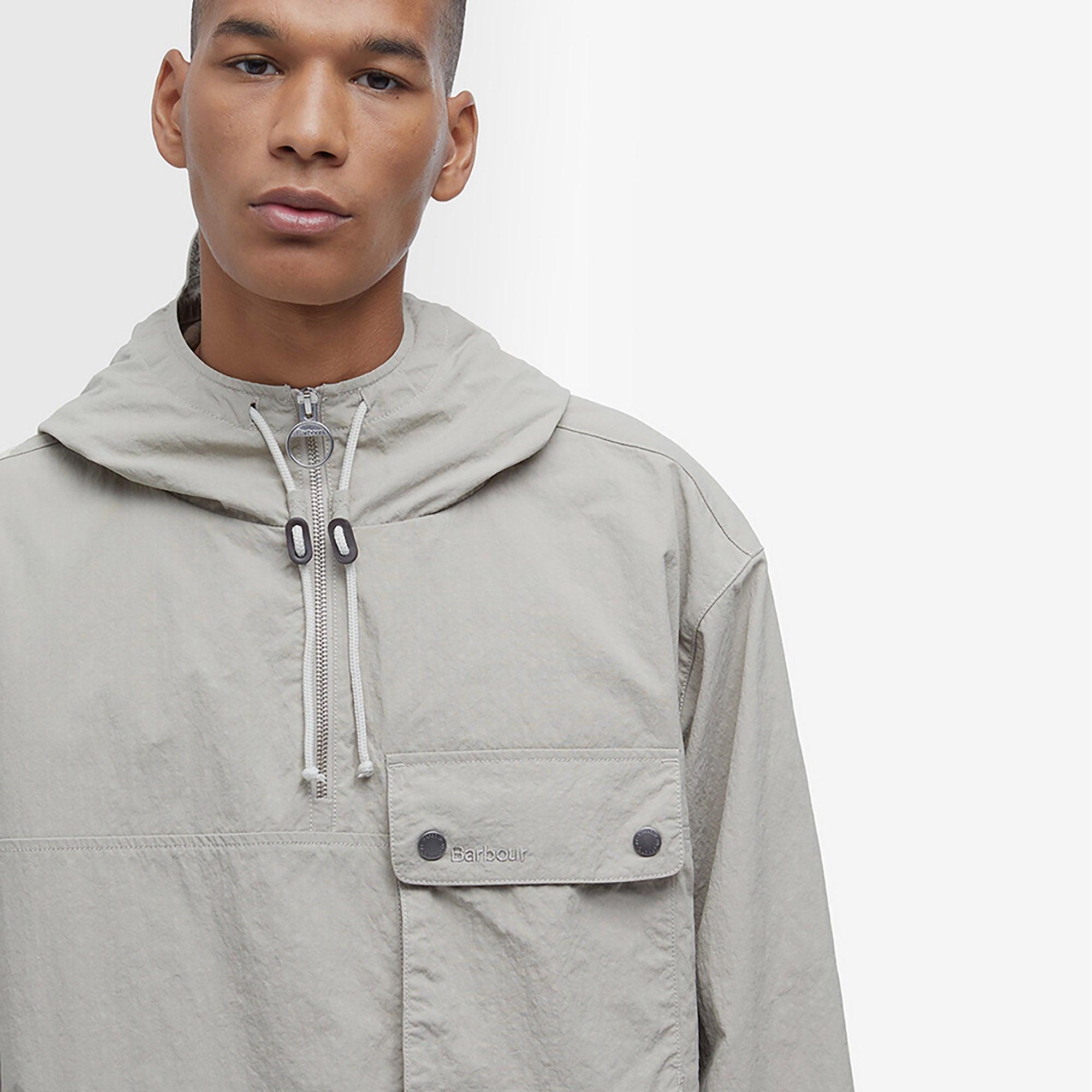 Barbour Men's Durham Hooded Overshirt - Concrete | British Attire