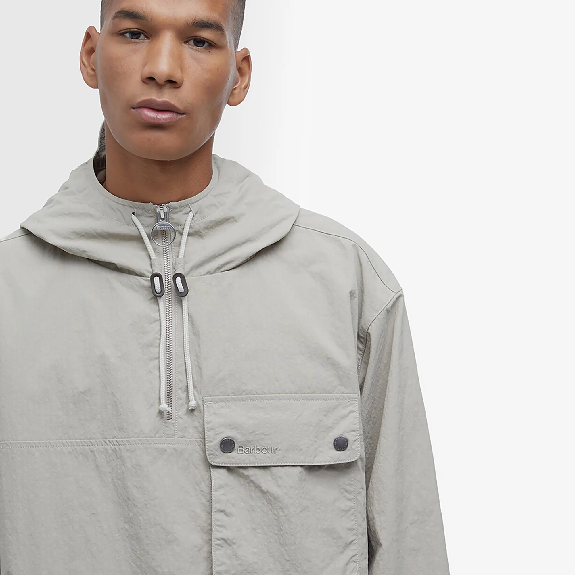 Product image 6 of 7 of Barbour Men's Durham Hooded Overshirt - Concrete